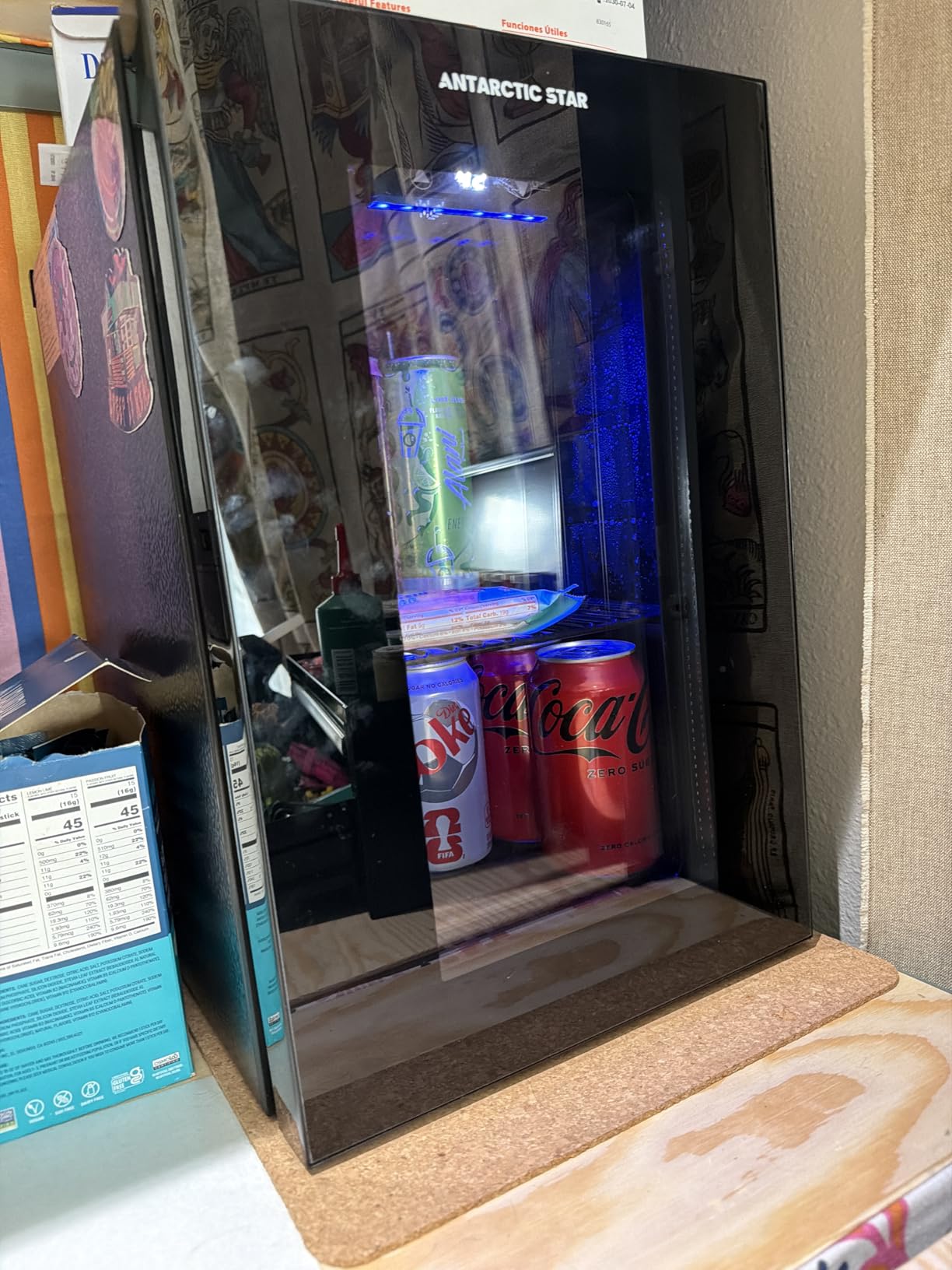 Antarctic Star 48 Can Beverage Refrigerator, 12 Bottle Wine Cooler with Stainless Steel Glass Door, Digital Temperature Display, Electronic Temperature Control, Silver customer photo 1