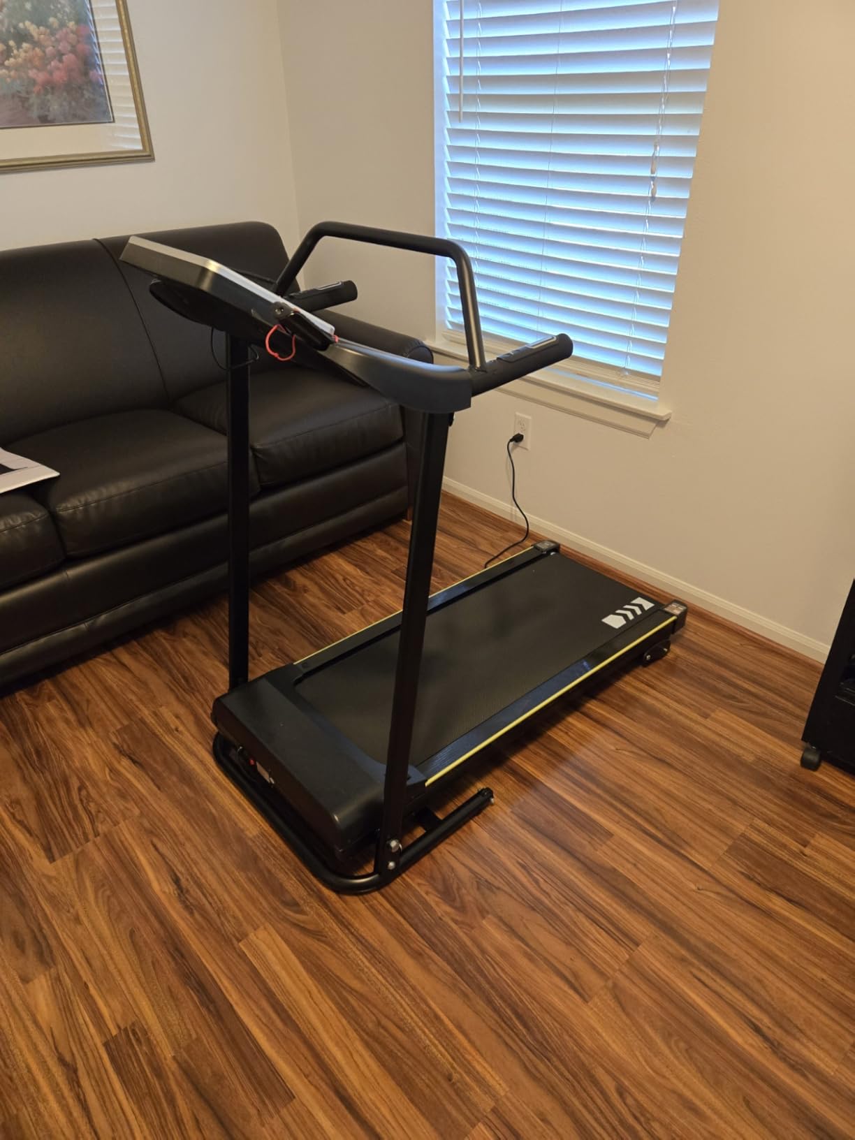 Redliro Treadmill for Seniors Slow Walking - 0.3mph Start, Front & Long Handrails - Foldable Recovery Flat Treadmill for Elderly, Auto Lubrication, 3-Level Incline for Home Use customer photo 1