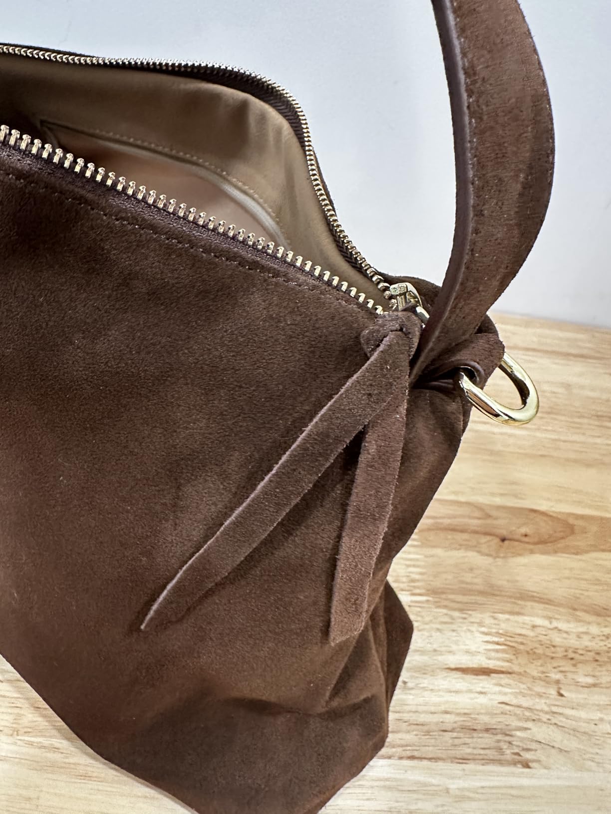 Genuine Suede Leather Hobo Bags for Women Tote Handbags Suede Crossbody Purses and Slouchy Shoulder Bags customer photo 2