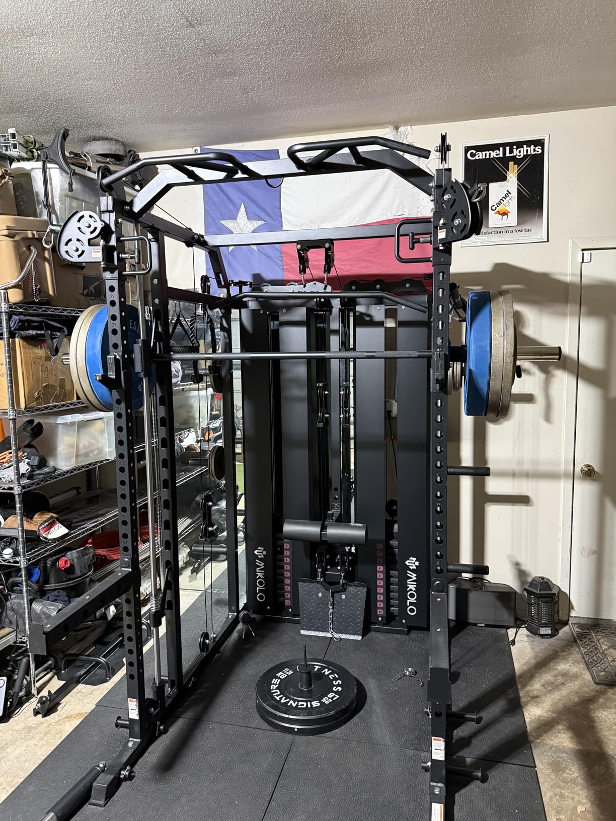 Mikolo Smith Machine with Weight Stack, Power Cage Home Gym System with LAT Pulldown & Cable Crossover, Multi-Functional Trainer with Dual Pulley System customer photo 2