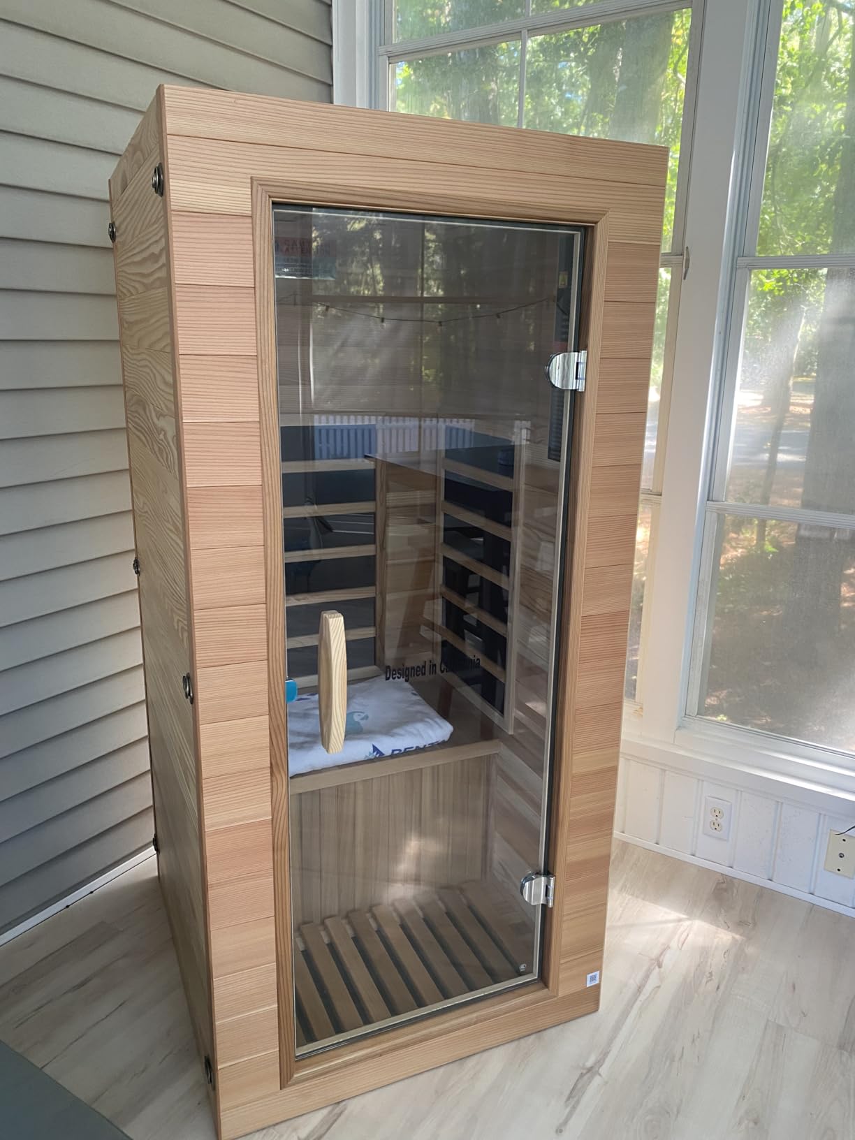 DYNAMIC SAUNAS Elite 1 Person Compact Ultra Low EMF FAR Infrared Sauna with Red Light Therapy & Bluetooth Speakers - Personal Indoor for Home & Gym customer photo 2
