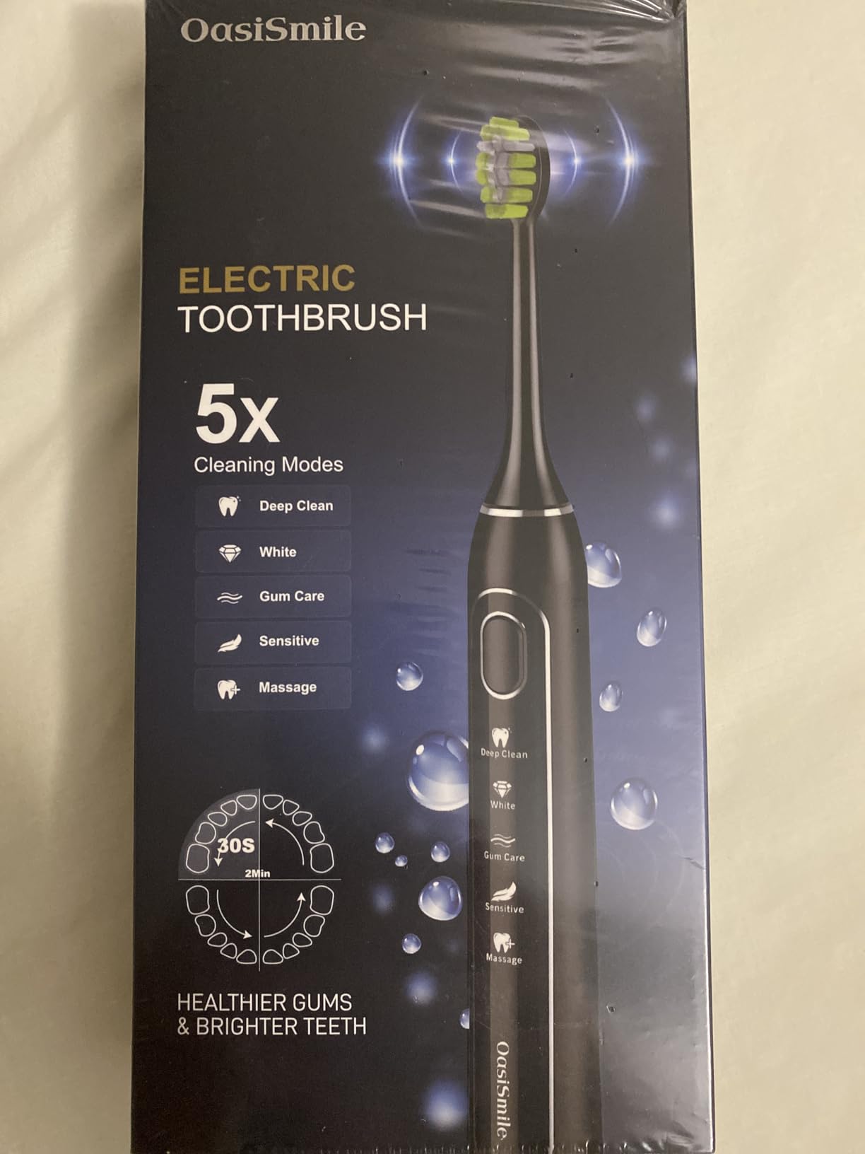 OasiSmile Electric Toothbrush for Adults: 42000 VPM Deep Cleaning for Sensitive Teeth, Rechargeable Sonic Toothbrush with 5 Modes, 6 Brush Heads & Smart 2-Min Timer, 100-Day Battery for Home Travel customer photo 1