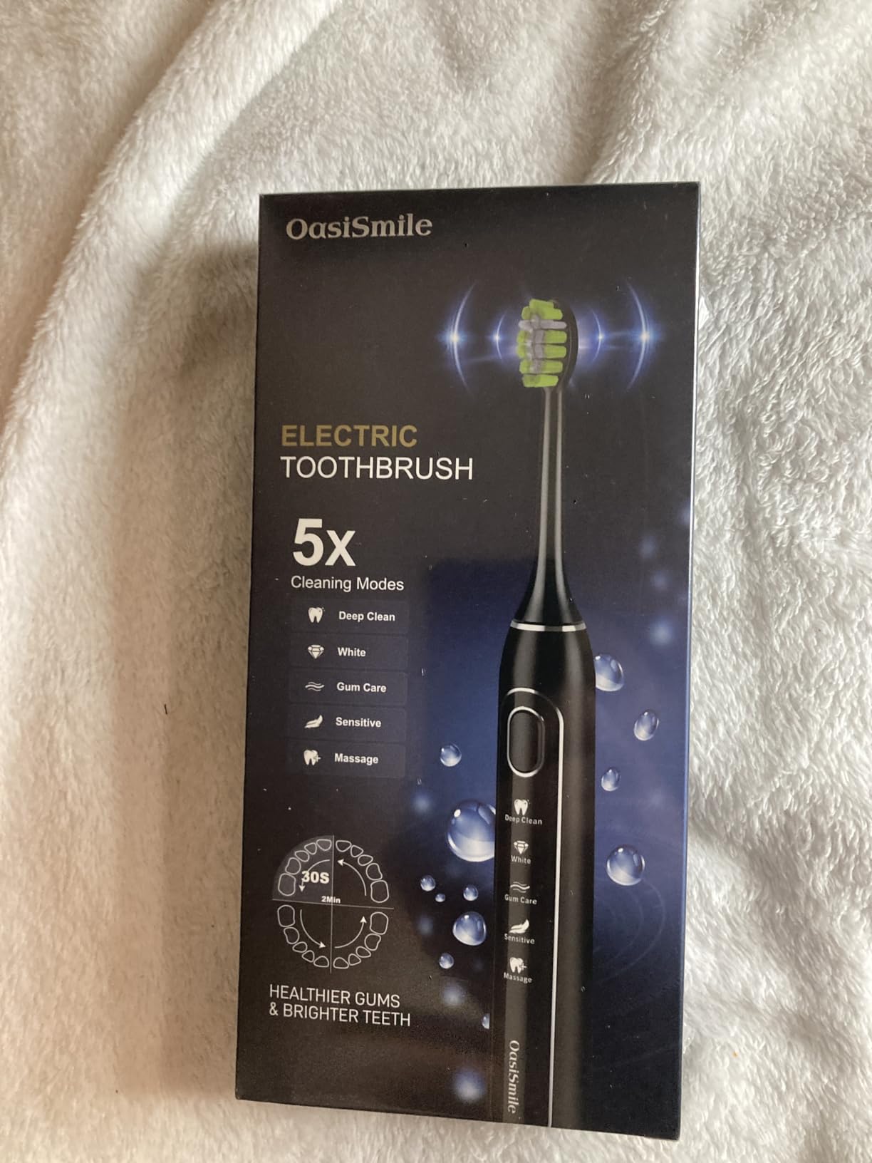 OasiSmile Electric Toothbrush for Adults: 42000 VPM Deep Cleaning for Sensitive Teeth, Rechargeable Sonic Toothbrush with 5 Modes, 6 Brush Heads & Smart 2-Min Timer, 100-Day Battery for Home Travel customer photo 2