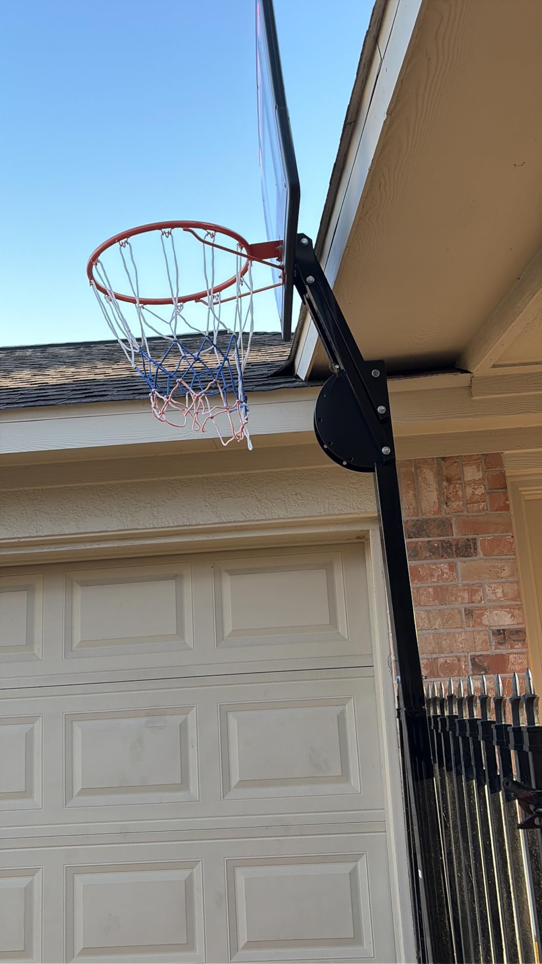 WIN.MAX Basketball Hoop Outdoor with 44 Inch Shatterproof Backboard and Larger Base, Portable Basketball Hoop Goal System 4.9FT-10FT Adjustable, for Youth/Adults in Backyard/Driveway/Poolside customer photo 1