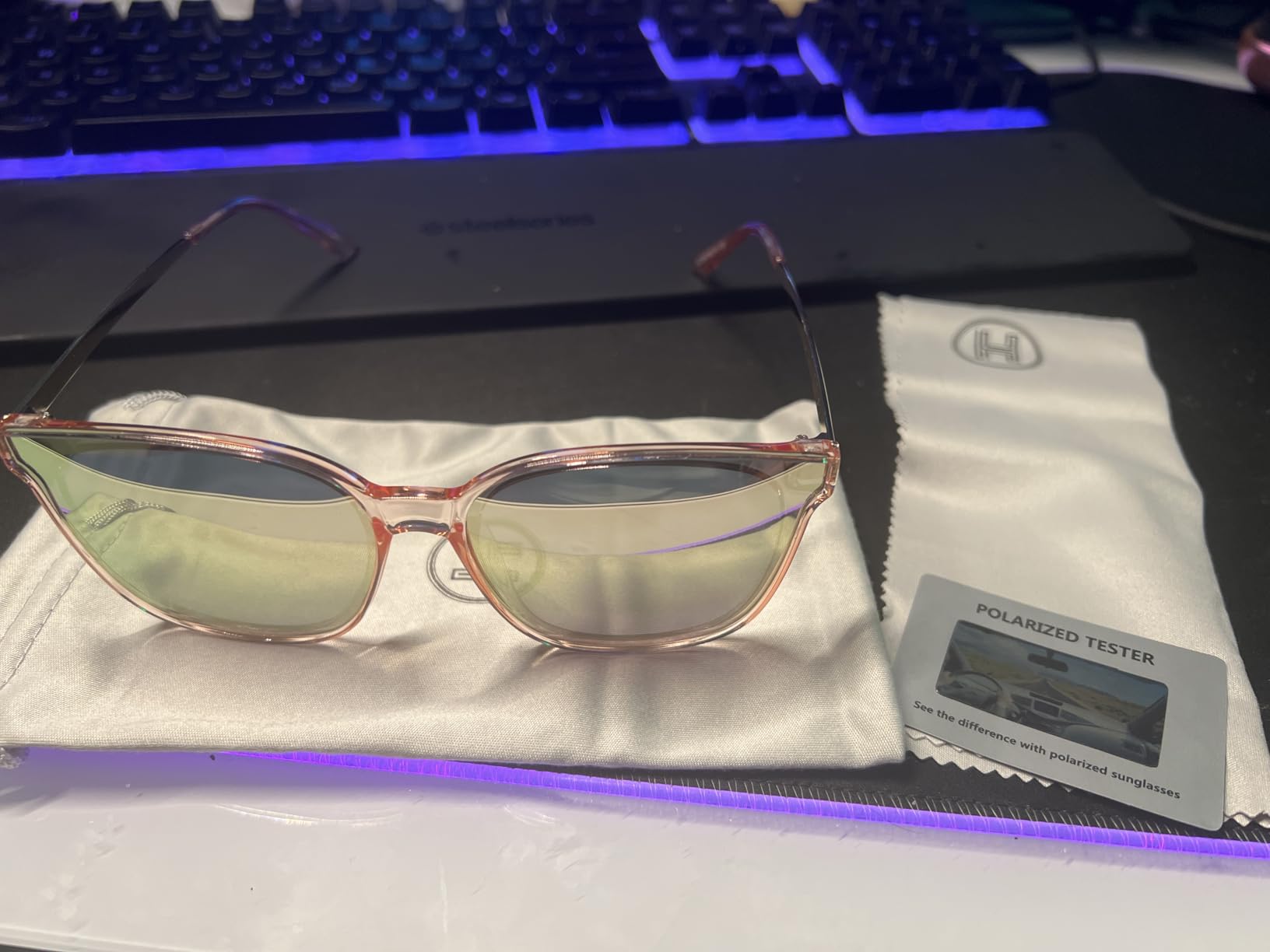 Polarized Sunglasses for Women UV Protection Oversized Cat Eye Lightweight Trendy Shades customer photo 2