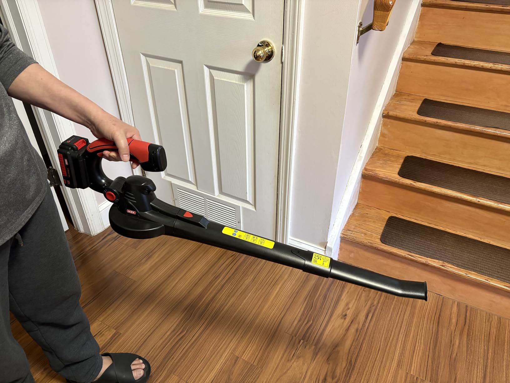 MZK Cordless Leaf Blower,20V Battery Powered Electric Blower for Lawn Care, Electric Lightweight Leaf Blower for Blowing Leaves, Patio Cleaning and Dust(2 * 2Ah Battery & Charger Included),LF40D13 customer photo 2