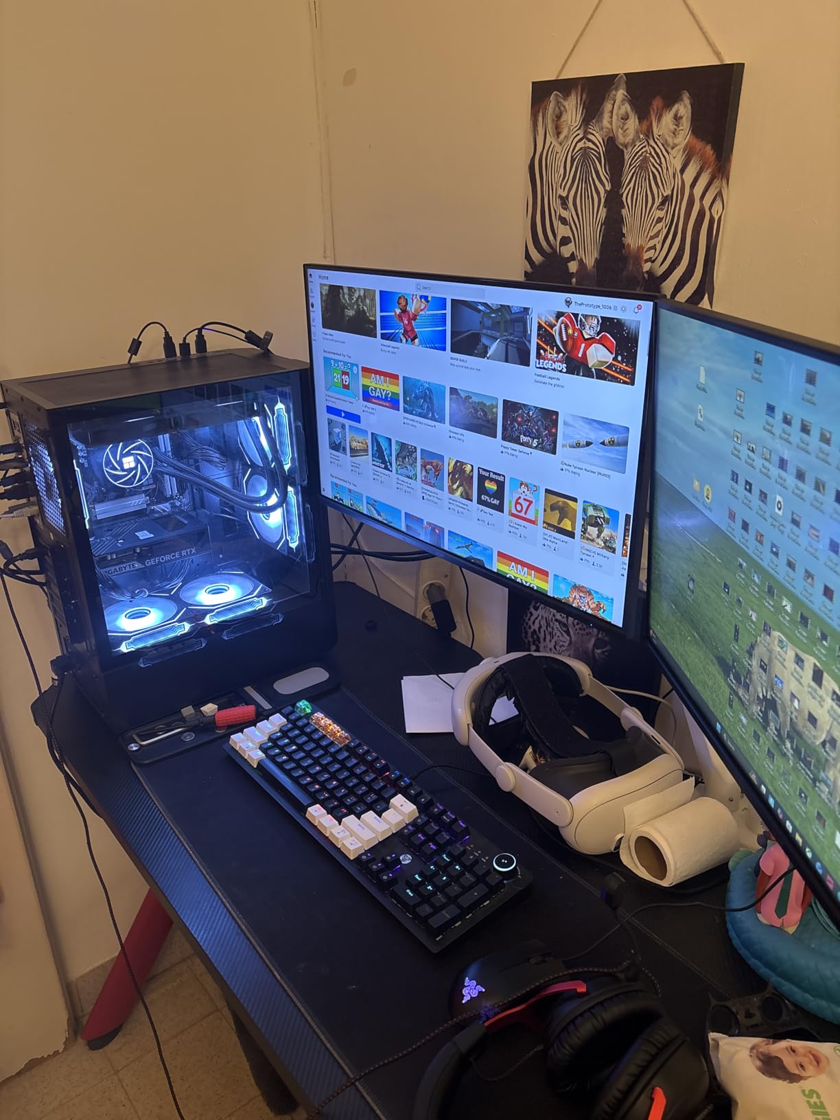 Prebuilt Gaming Desktop PC, AMD Ryzen 5 5500, GeForce RTX 3050 6GB, 16GB DDR4 3200MHz RAM, 1TB NVMe SSD, ARGB Air Cooling, Wi-Fi,Tower Computer for Gaming, Streaming, Editing customer photo 2