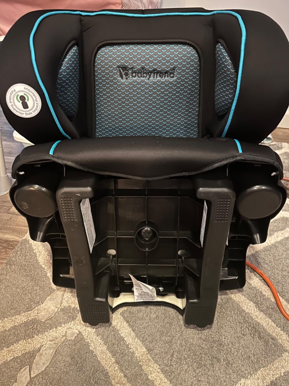 Baby Trend Protect Slim Backless Booster Seat, Madrid Grey - Slim Lightweight Design, Belt-Positioning Support, Dual Cup Holders, Comfortable Seating for Big Kids customer photo 1