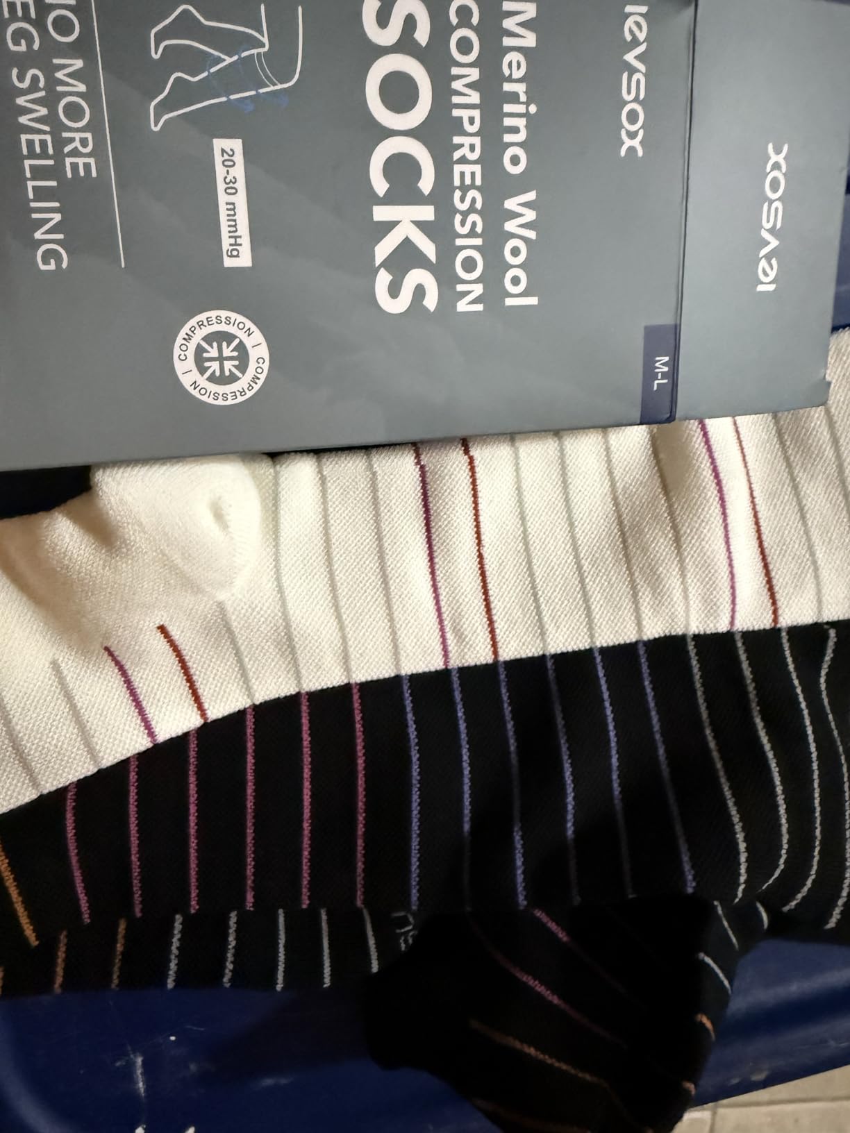 LEVSOX Thick Merino Wool Compression Socks for Women and Men 20-30mmHg Knee High Support Socks for Flying Nurses Pregnancy customer photo 2