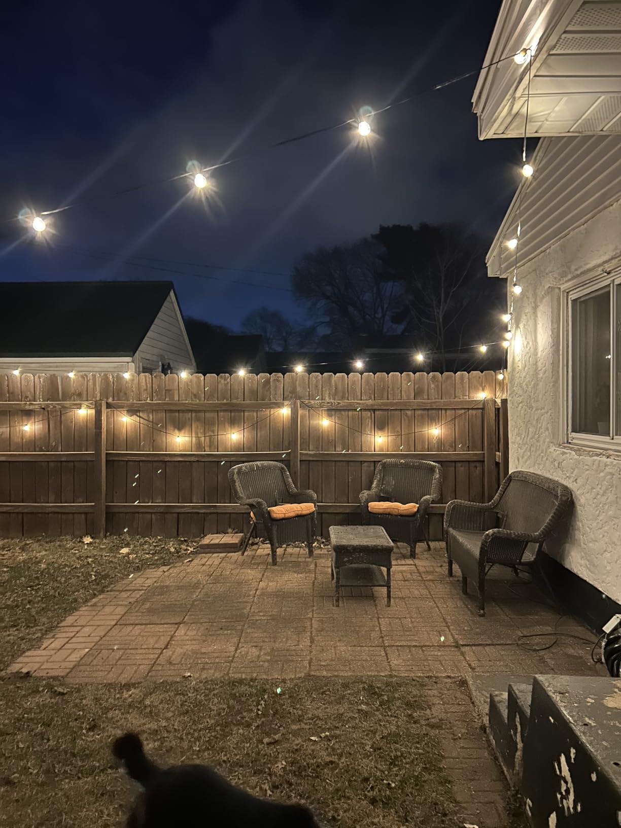 addlon 100FT Outdoor String Lights G40 with Remote, 54 LED Shatterproof Bulbs, Dimmable Patio Globe Lights Waterproof, Hanging Outside Lighting for Backyard, Garden, Deck, Balcony, Porch, Cafe, Decor customer photo 1