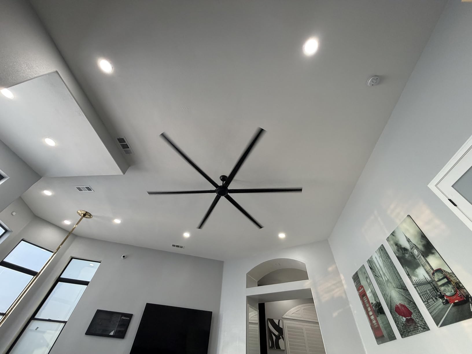 Smart Ceiling Fans with Lights and Remote & APP Control, 60 Inch Farmhouse Ceiling Fans for Living Room Bedroom, 6-Speed Reversible DC Motor, Dimmable LED Light, 3CCT, Ventilador de Techo con Luz customer photo 1