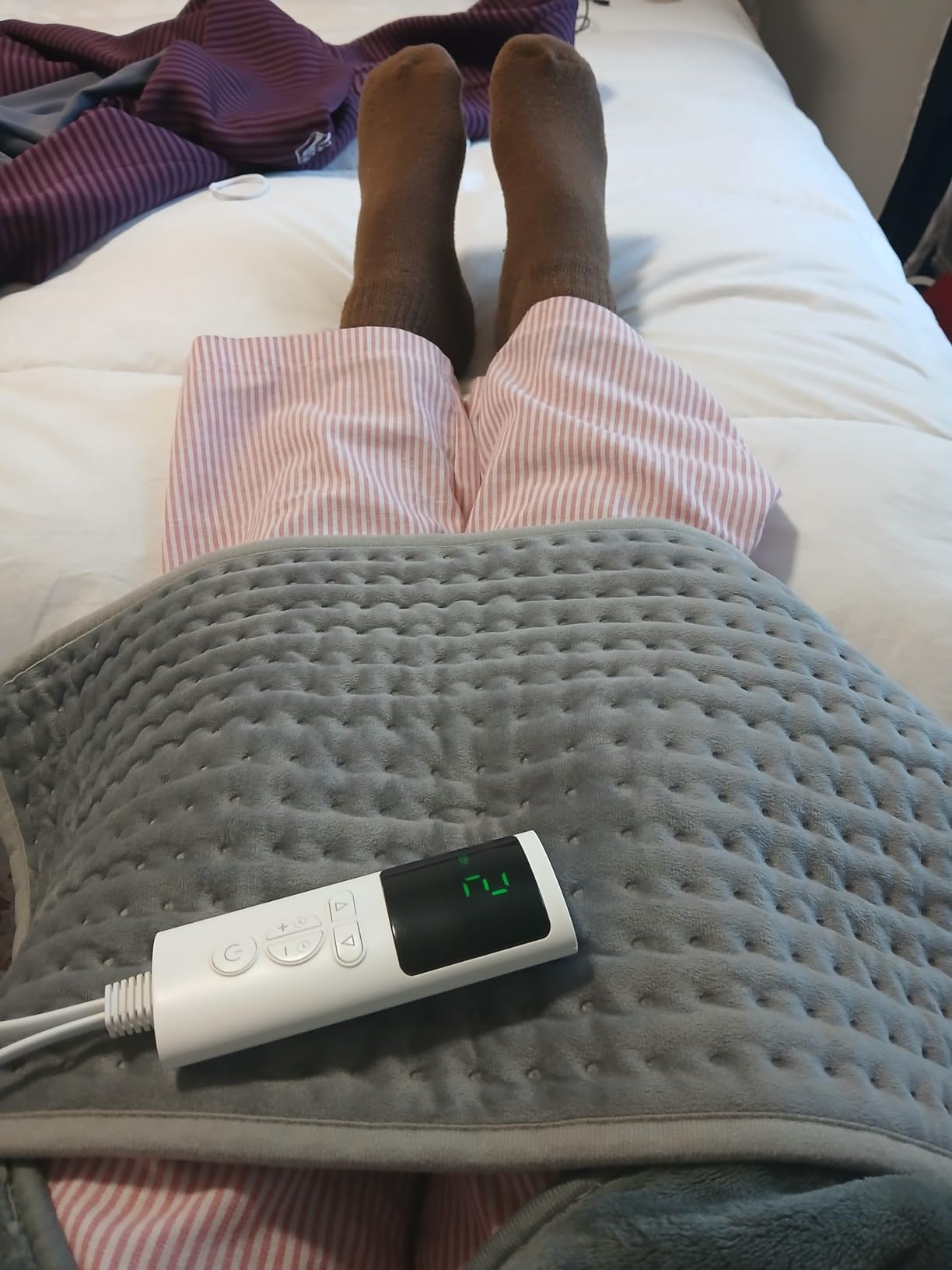Heating Pad for Back Pain Relief, Heating Pads for Period Cramps with 9 Heat Settings & 4 Timers Auto-off, Machine Washable, Dry & Moist Heat, 12x24
