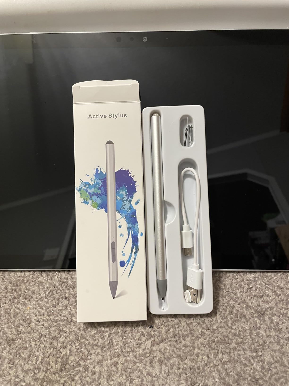 Surface Pro Pen Stylus - Surface Pen for Surface Pro 12/11/10/X/9/8/7/6/5/Go 3/Go 2/Book/Laptop 5/Studio 2 with 4Nibs, 4096 Pressure Sensitivity Palm Rejection Rechargeable Surface Pencil customer photo 2