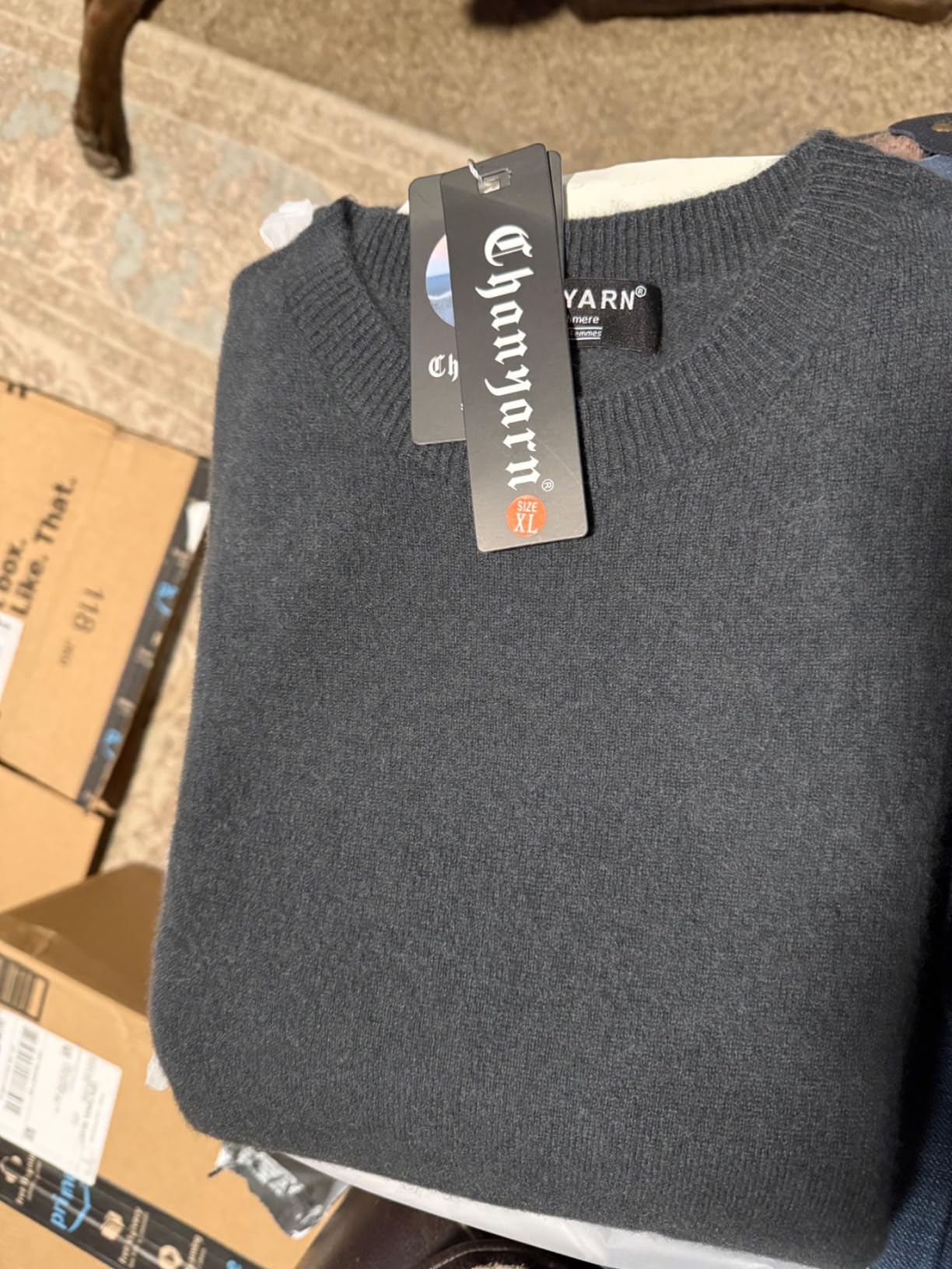 Chanyarn Women's 100% Pure Cashmere Sweater 2025 Fall Winter Crew Neck Long Sleeve Warm Soft Knitted Pullover customer photo 1