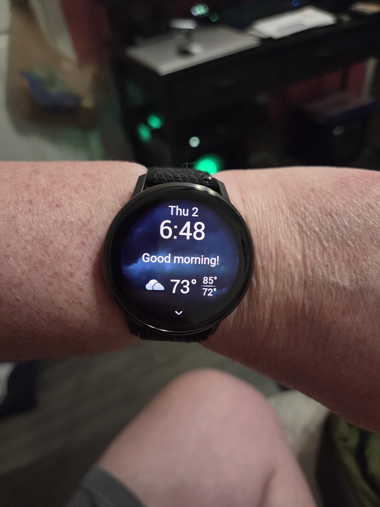 Venu 4, 45mm, Advanced Health and Fitness GPS Smartwatch, Bright and Colorful Display, Built-in Flashlight, 12 Days of Battery Life, Slate with Black Silicone Band customer photo 2