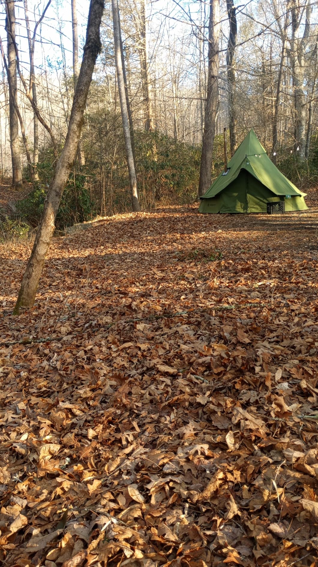 Canvas Bell Yurt Tent with Stove Jack, Waterproof Luxury 4 Season Tents for Family Outdoor Camping 100% Cotton Green Glamping Tents for Hunting, Partie, All Year Living customer photo 1