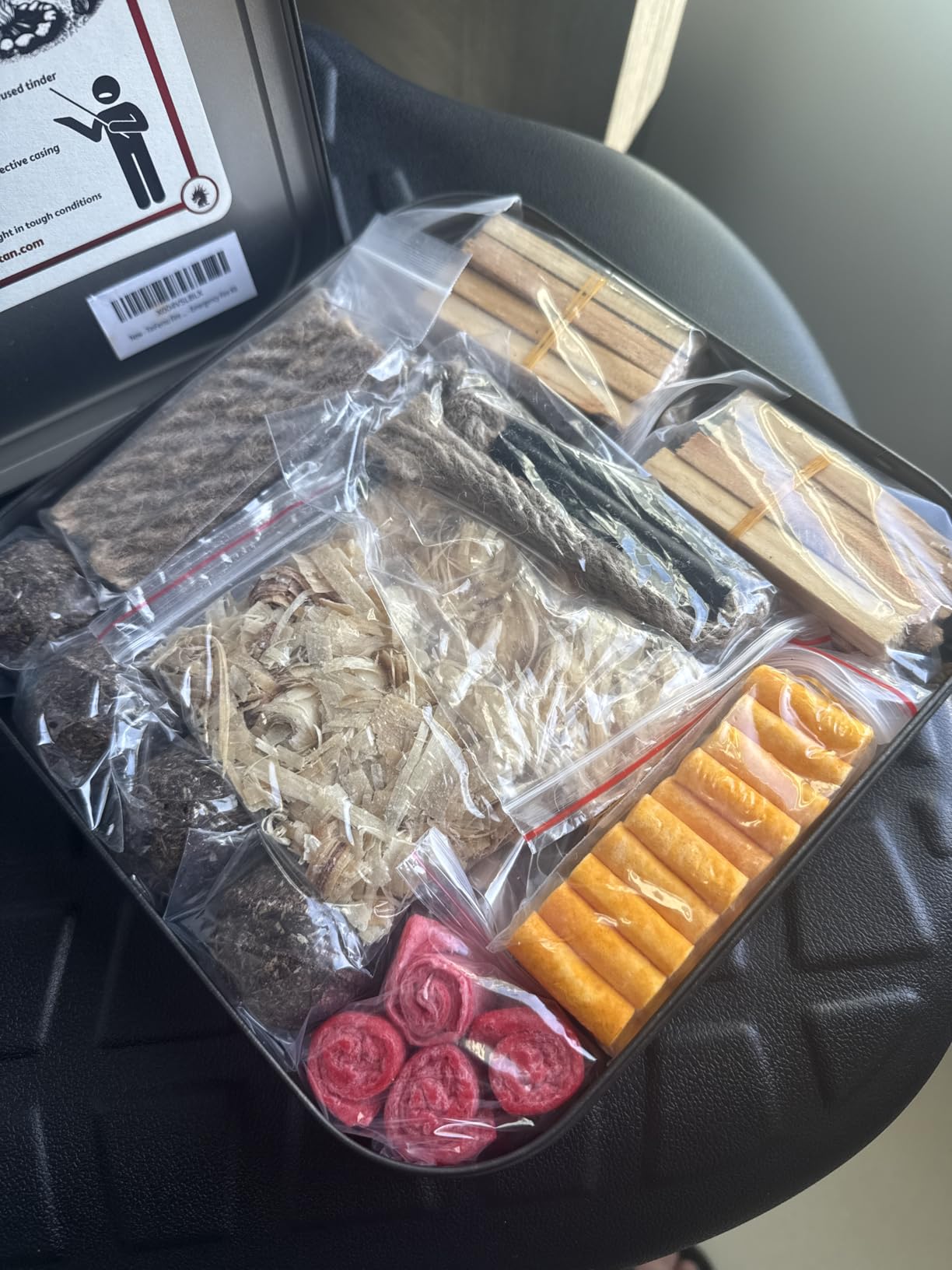 TinFerno Fire Starting Kit - 100pc Fire Starter for Campfires, Ferro Rod, Magnesium Flint, Char Cloth, Fatwood, Fire Kit, Hemp Wick, Camping, Bushcraft & Survival - Emergency Fire Starter Kit customer photo 1