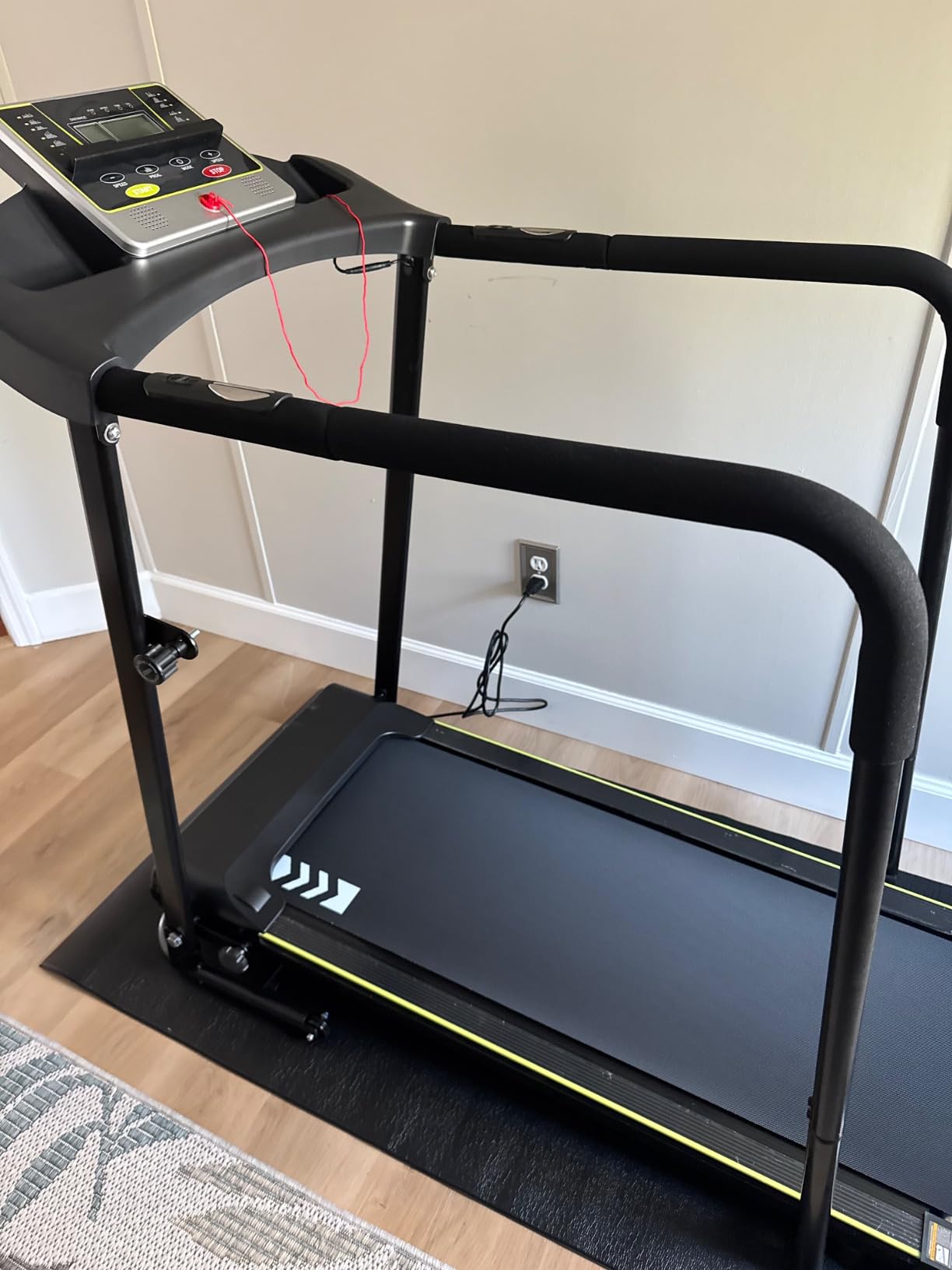 Redliro Walking Treadmill for Seniors - Foldable Senior Treadmill with 0%-2% Incline, Long Handrails - 300 lbs Capacity Home Recovery Fitness Exercise Machine for Elder, Mute & Quick Speed Button customer photo 2