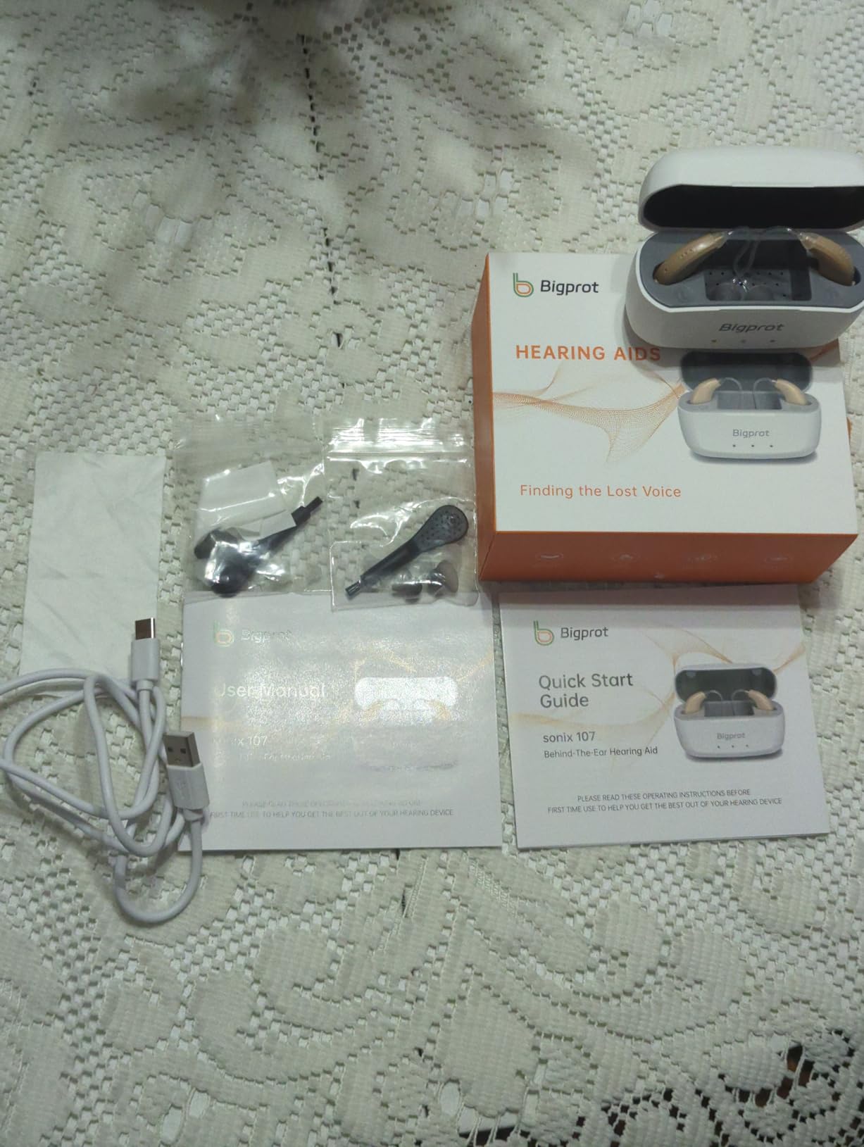 Rechargeable Hearing Aids for Seniors, OTC Hearing Aids with Digital Chips, Smart Noise Reduction, Comfortable and Invisible Wearing, Drying Function, 120H Case Capacity, 4 Scene Modes customer photo 1