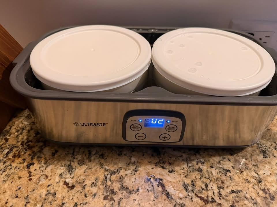 Ultimate Probiotic Yogurt Maker with Adjustable Time & Temperature Control - Make Trillions of Probiotics for Better Gut Health - Two 1-Quart Containers for Larger Batches - ULTIMATE LIFETIME WARRANTY customer photo 2