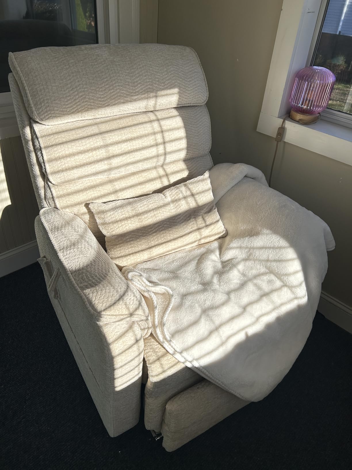 DYNOX Power Lift Recliner Chair for Big and Tall Elderly, Extra Wide Extended Dual Motor Lift Chair, 400 lbs Lay Flat Recliner with Heat and Massage, Chenille Grey, 9298L customer photo 2
