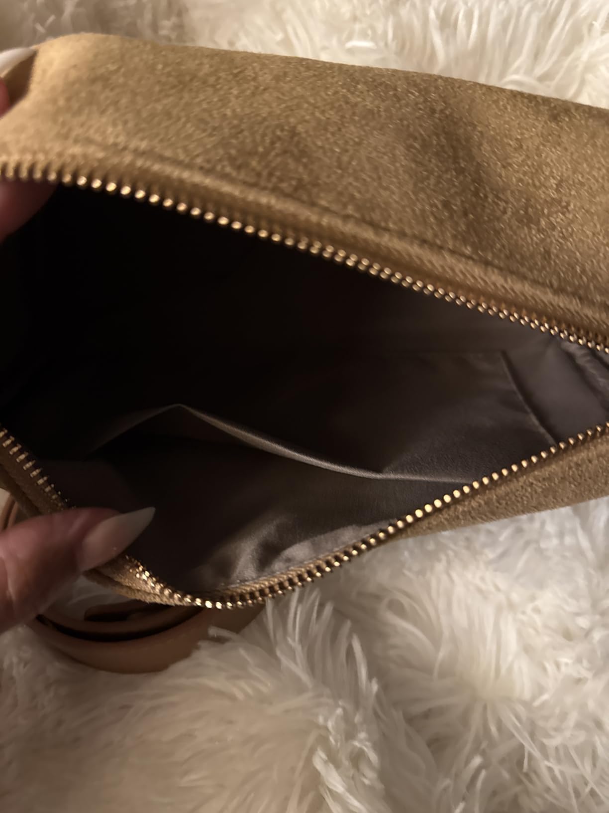 Crossbody Purses for Women Suede Leather Shoulder Purse Handbags Vintage Barrel Bag with 2 Adjustable Strap customer photo 2