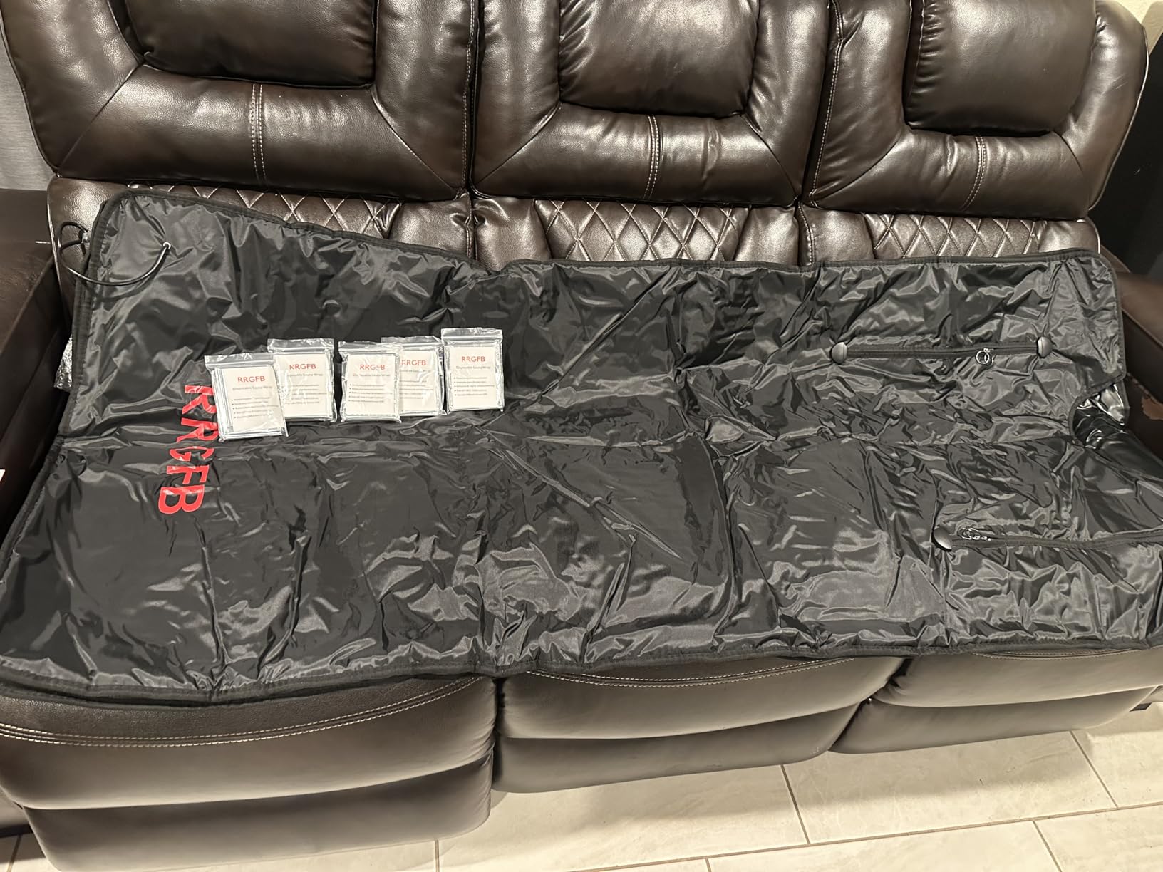 Infrared Sauna Blanket for Home, Low EMF Carbon Crystal Heating, Portable Dry Sauna Bag for Relaxation, Detoxification, 5.9ft×2.6ft, Sleeveless customer photo 2