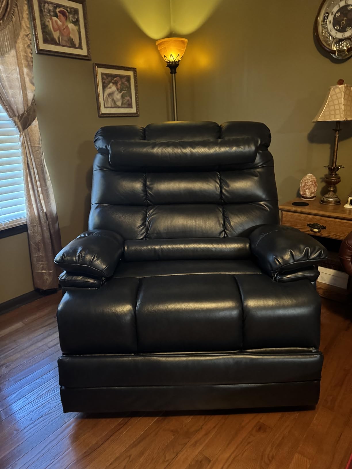 DYNOX 500 LBS Power Lift Recliner Chair for Big & Tall Seniors, Extra Large 3-Motor Lay Flat Chair with Heat, Massage & Extended Footrest(9505L,Faux Leather,Brown) customer photo 2