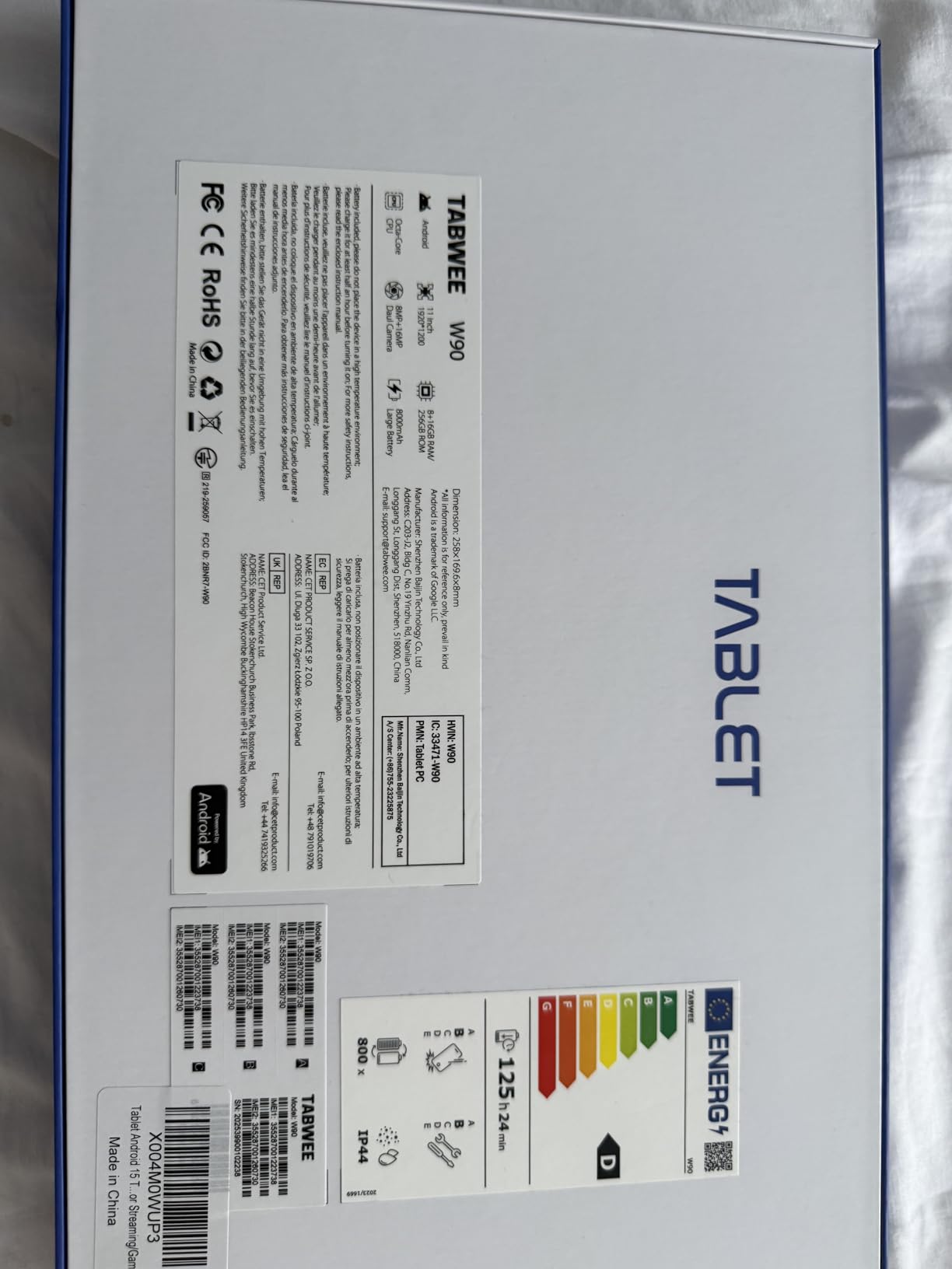 Tablet Android 16 Tablet-11 Inch FHD Display, 24GB RAM 256GB ROM /2TB TF, T615 Octa-Core AI Tablets, 8000mAh/18W Fast Charge, 5G WiFi & 16MP Camera, TÜV Certified HD for Streaming/Gaming customer photo 1