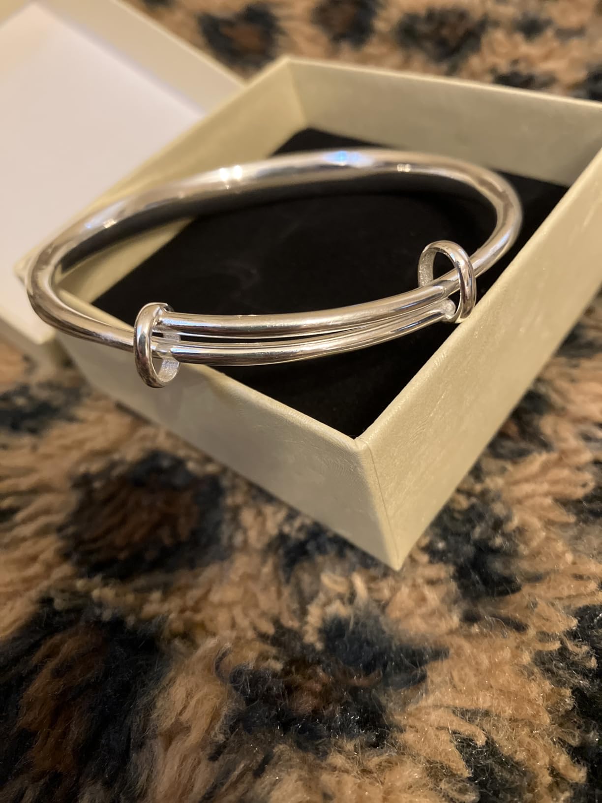 Hammered Texture Sterling Silver Bracelet for Women - Adjustable Silver Cuff Bangle, Elegant Boho Chic Jewelry Gift customer photo 2