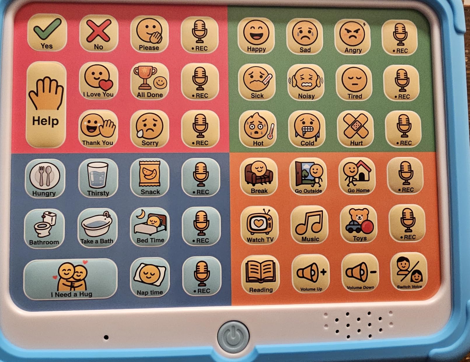 MibbyTalk AAC Device for Autism & Nonverbal Kids and Adults, Communication Tool for Home & School Use and Speech Therapy - 32 Preset Buttons, 11 Recording Buttons with Stickers, Silicone Case customer photo 2