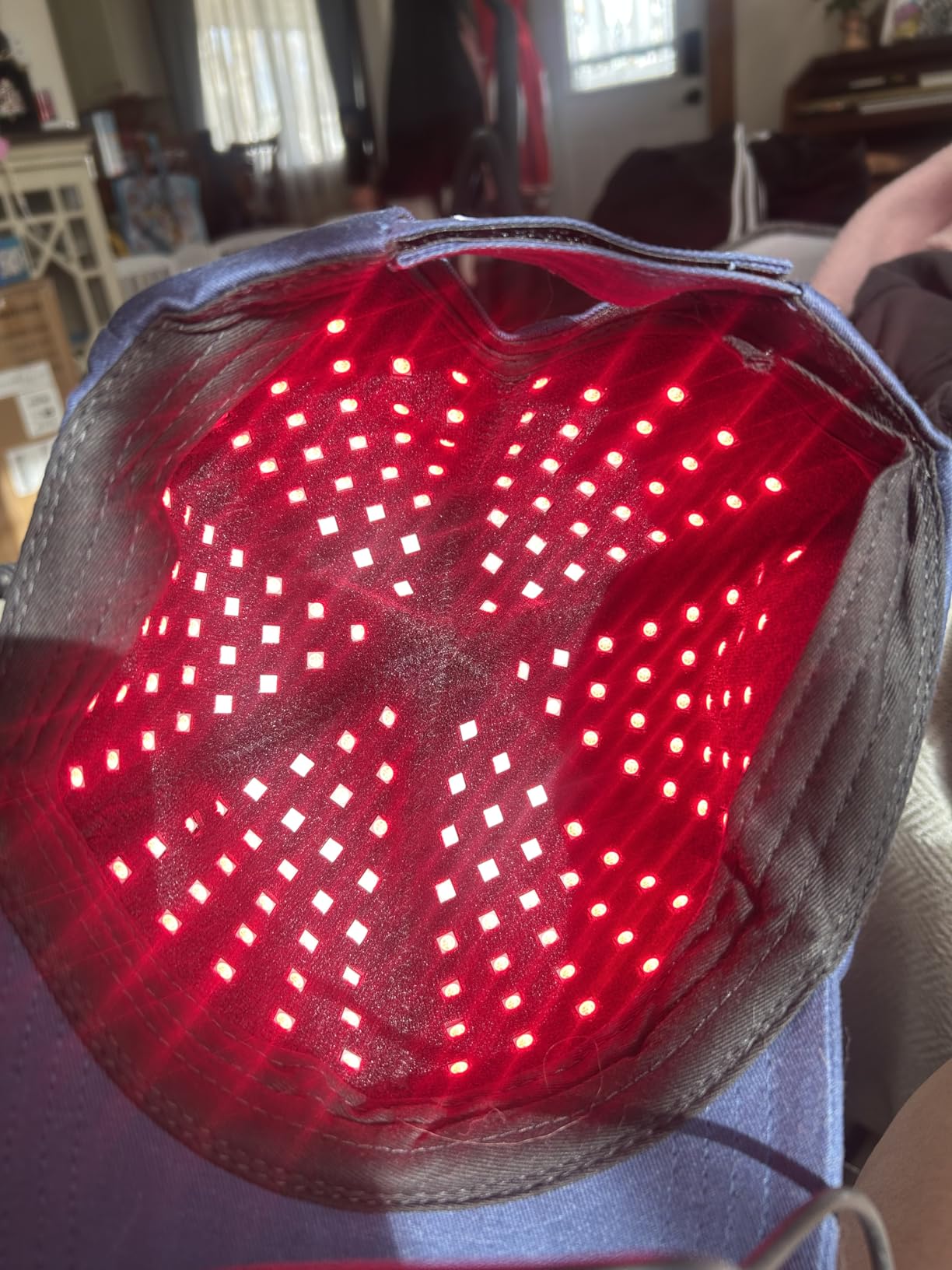 Laser Hair Growth Cap, Red Light Hat, Black customer photo 2