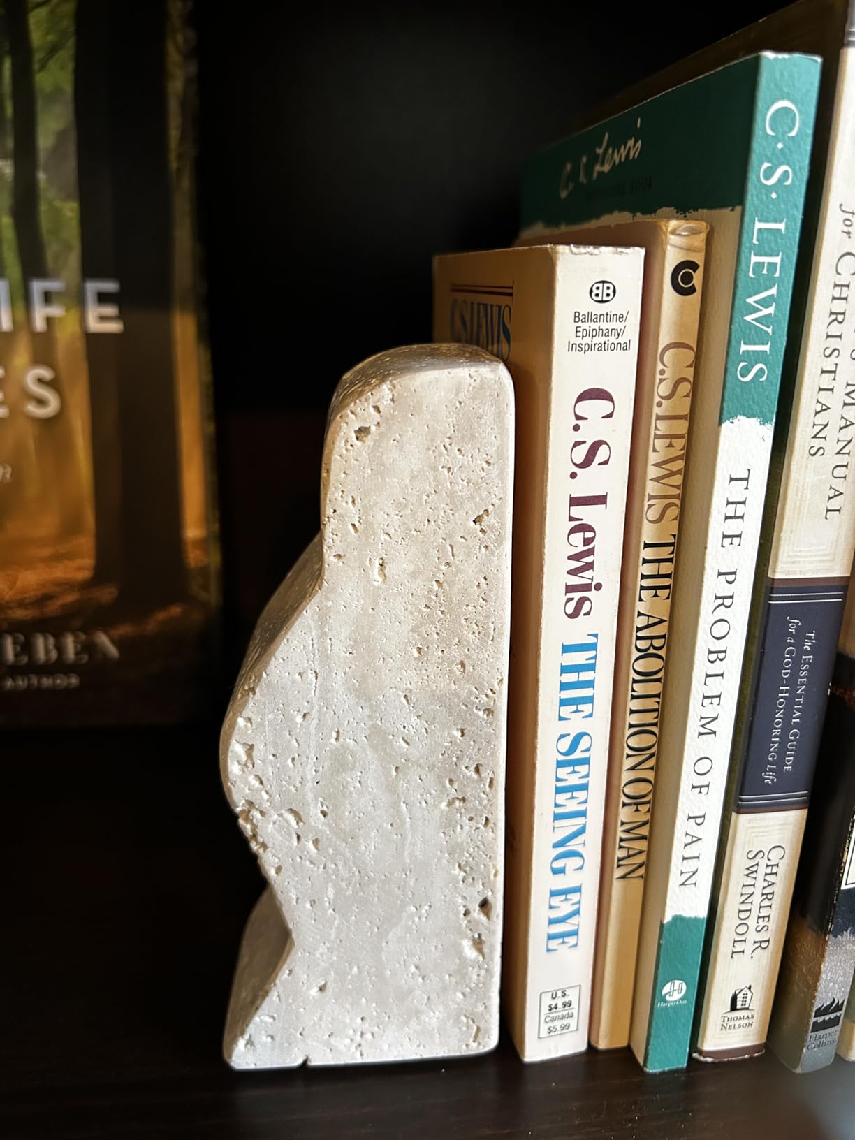 Creative Co-Op Decorative Travertine Wave Bookends, Grey customer photo 2