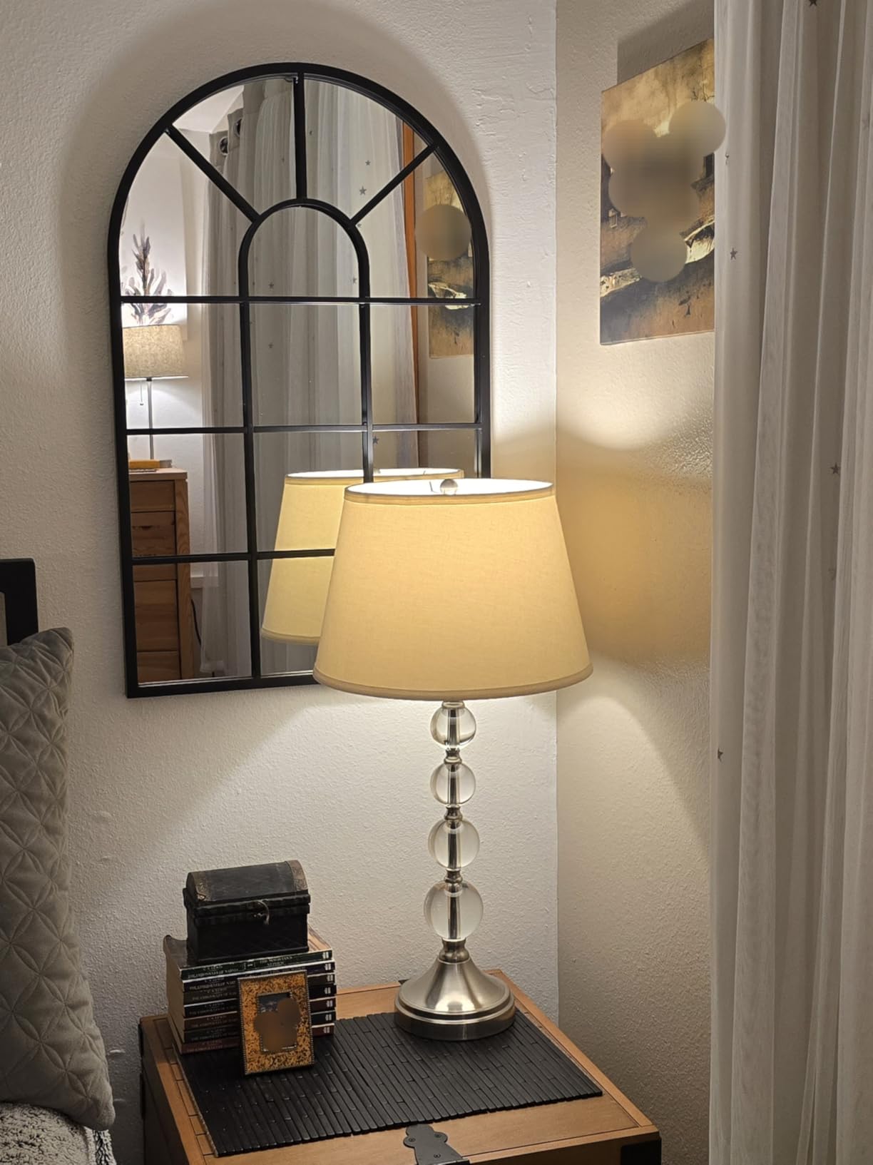 64x30Inch Large Arched Window Pane Mirror| Black Arched Mirrors for Wall & Floor | Arch Mirror Full Length for Entryway Living Room & Bedroom | Oversized Mirrors | Wall Art Decorative |Farmhouse Décor customer photo 1