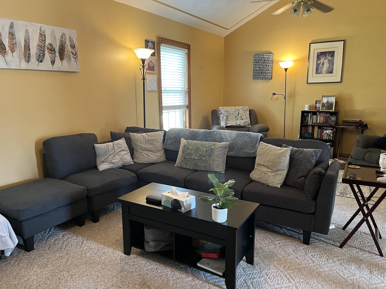 Modular Sectional Sofa, 6 Seaters Modular Sleeper Sofa Couch, Comfy Sectionals Couches Bed, Convertible Sofas with Ottomans, Sectional Couches for Living Room customer photo 2
