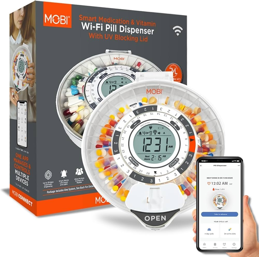Betife Automatic Pill Dispenser for Elderly with Alarm - 31-Day Smart Bluetooth Pill Box, App Support, Fingerprint + Key Dual Lock, Arthritis-Easy Open, Plug-in/Battery Backup customer photo 1