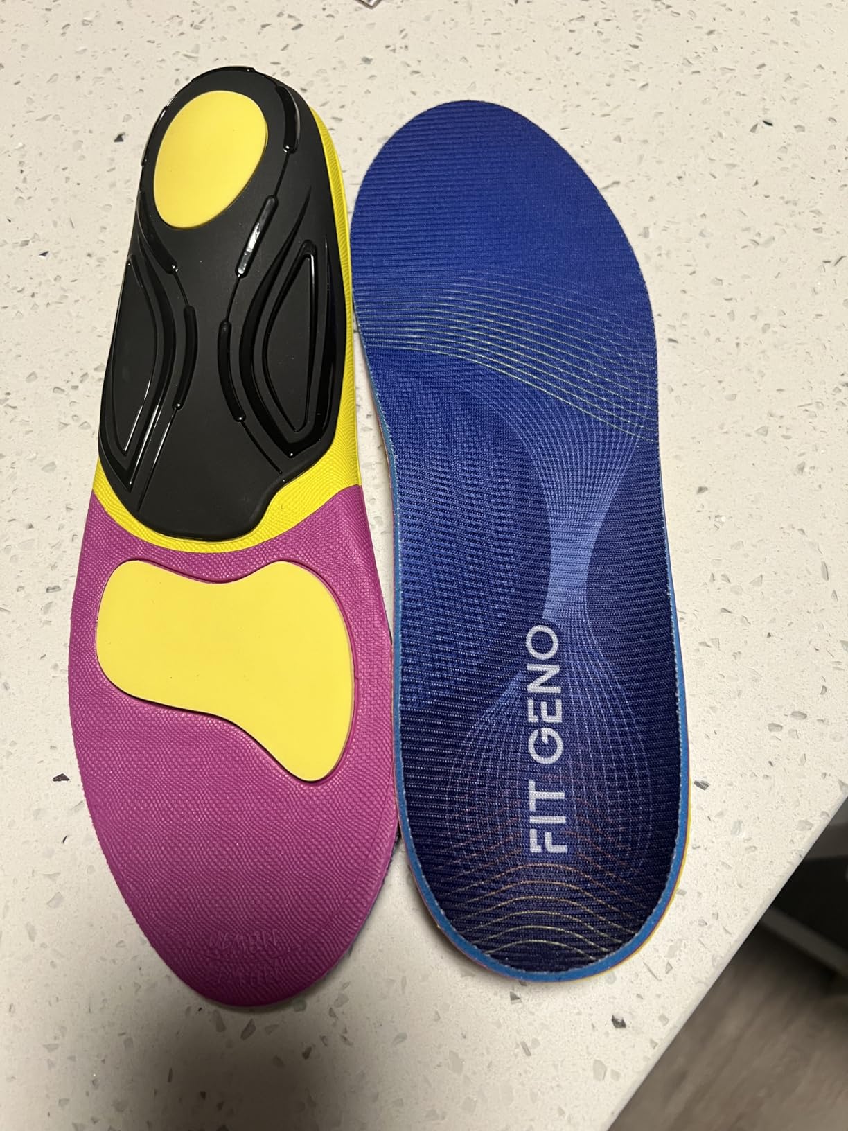 Arch Support Plantar Fasciitis Insoles: Fit Geno Orthotics Inserts for High Arch Pain Relief - Heavy Duty Shoe Inserts for Women & Men 220lbs+ - for Work Boots & Sneakers customer photo 1