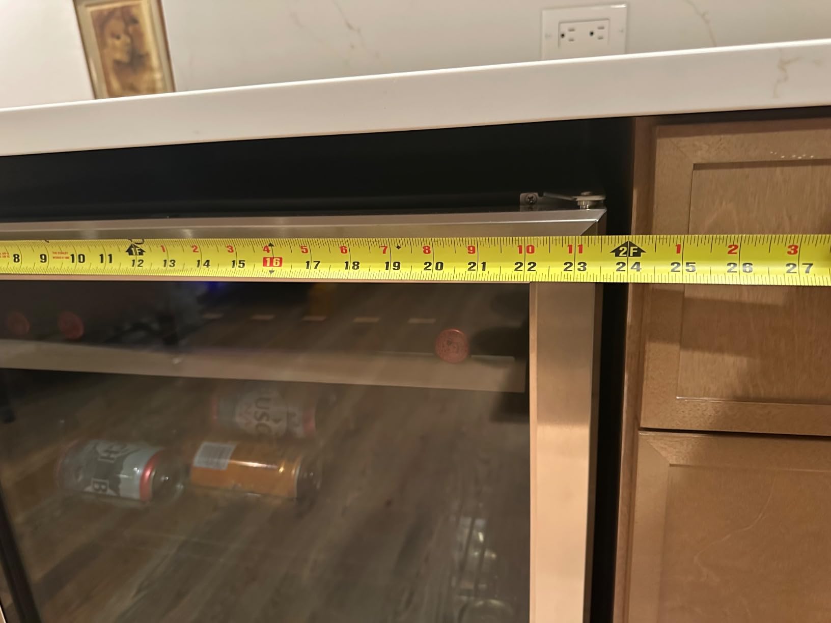 Kalamera 24 inch Wine Fridge Hold 21 Bottles and 75 Cans,Dual Zone Wine and Beverage Refrigerator,Built-In or Freestanding with Blue LED Light,for Home/Bar/Office customer photo 2