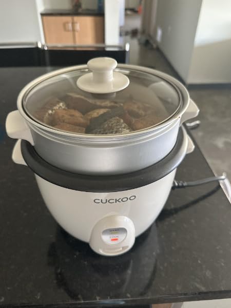 CUCKOO One Touch Rice Cooker 3-Cup (Uncooked) / 6-Cup (Cooked), Mini Rice Cooker & Warmer with Steamer Tray, Versatile Grain Cooker, Soup Maker, Auto Keep Warm, White (CR-0301C) customer photo 1