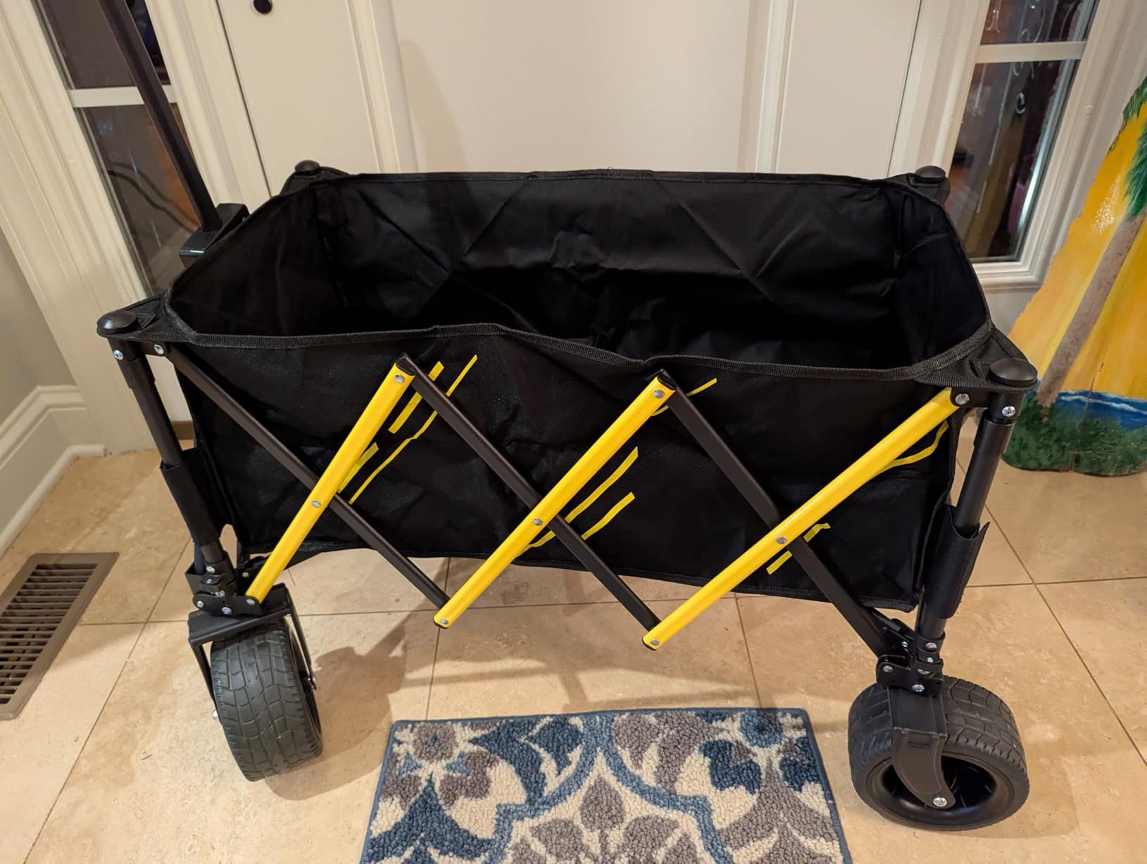 Beach Wagon with Big Wheels - 400LBS Heavy Duty Foldable All Terrain Cart with 9