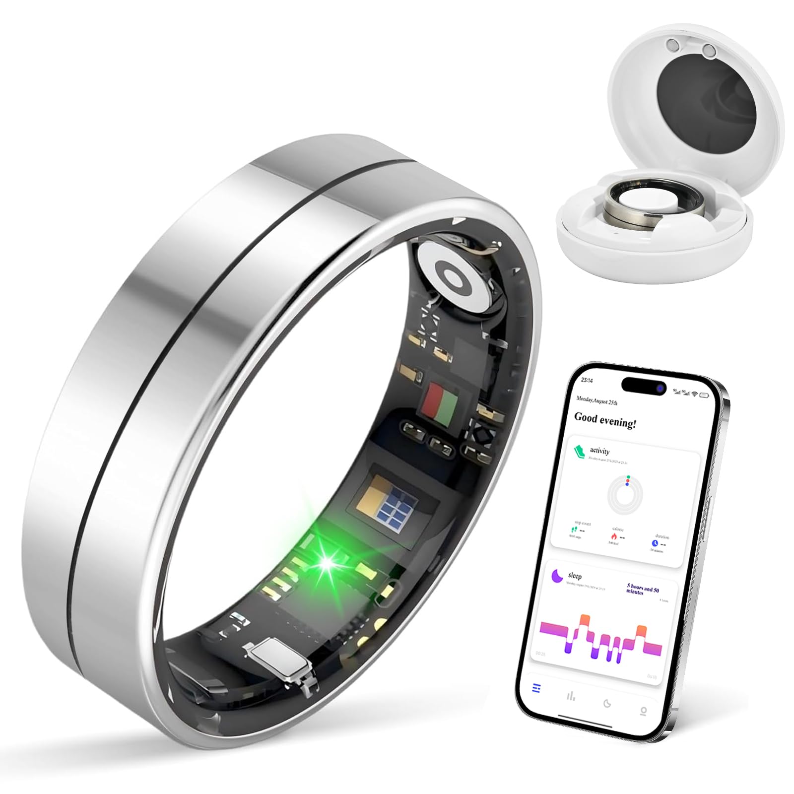 KppeX-X1 Smart Health Ring Kit-Nighttime Sleep Monitoring-Heart Rate-5ATM Waterproof customer photo 1