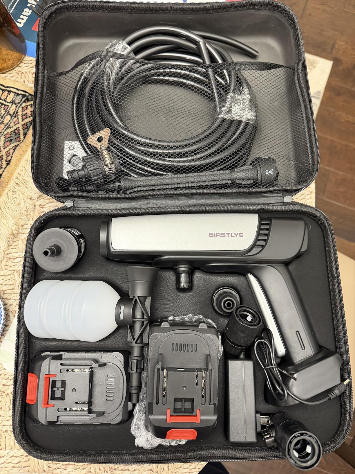 Cordless Pressure Washer Battery Powered;1100PSI Portable Cordless Power Washer, with Brushless Motor, 2 Packs Battery&Charger, 6-in-1 Nozzle, Foam Cannon, Electric Power Cleaner for Car, Garden, Home customer photo 1