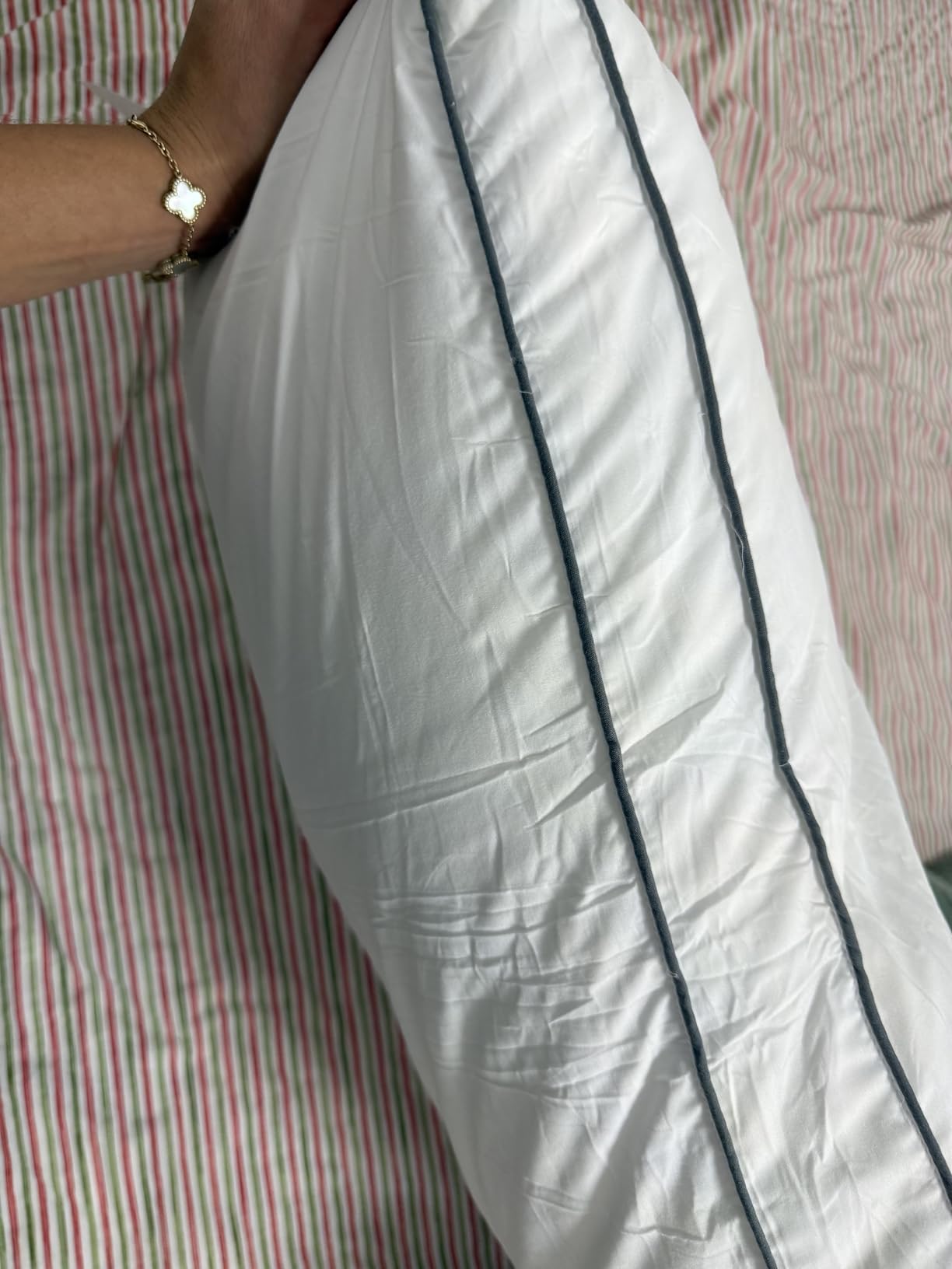 Goose Down Pillows for Neck Pain - Perfect Balance of Softness and Support, Relief for Side and Back Sleepers, Hotel Down Pillows Queen/Standard Size Set of 2 customer photo 1