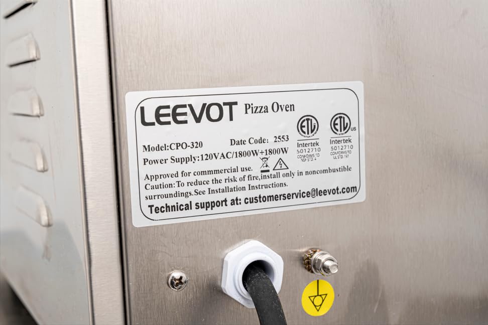 LEEVOT Commercial Double Deck 16 Inch Electric Pizza Oven | 3600W Countertop Pizza Maker with Pizza Stone for Restaurant, Food Truck & Indoor Use | ETL Certified, 120V customer photo 1