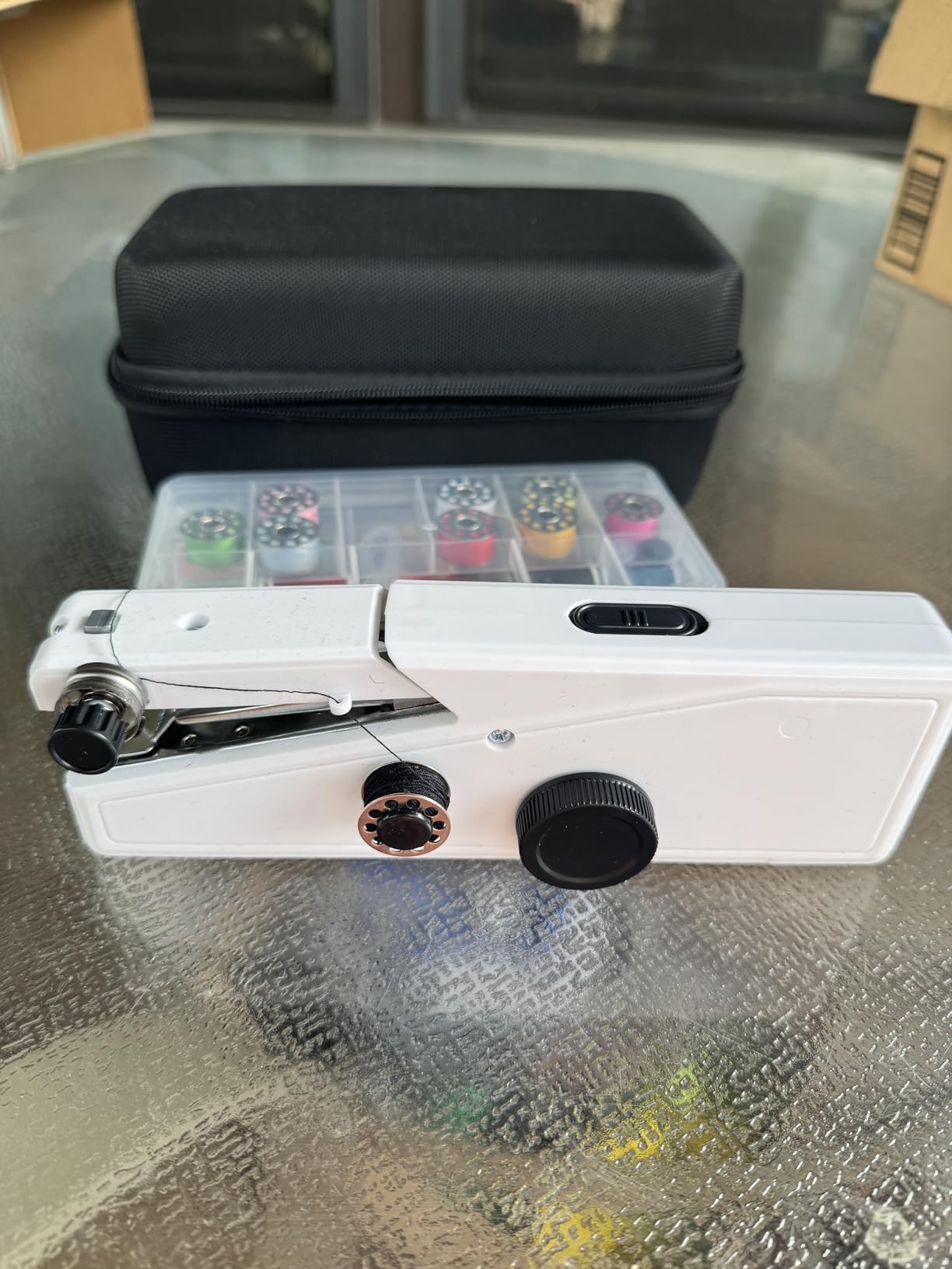 Handheld Sewing Machine for Beginners - Portable Cordless Mini Sewing Machine, Complete Sewing Kit & Accessories customer photo 1