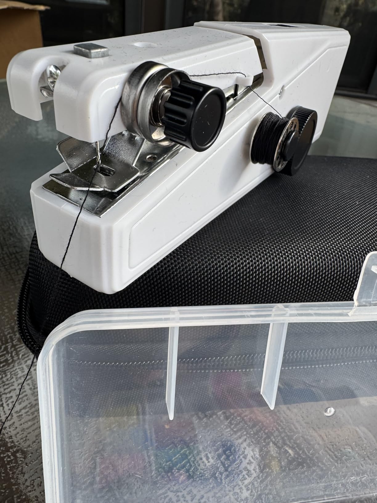 Handheld Sewing Machine for Beginners - Portable Cordless Mini Sewing Machine, Complete Sewing Kit & Accessories customer photo 2