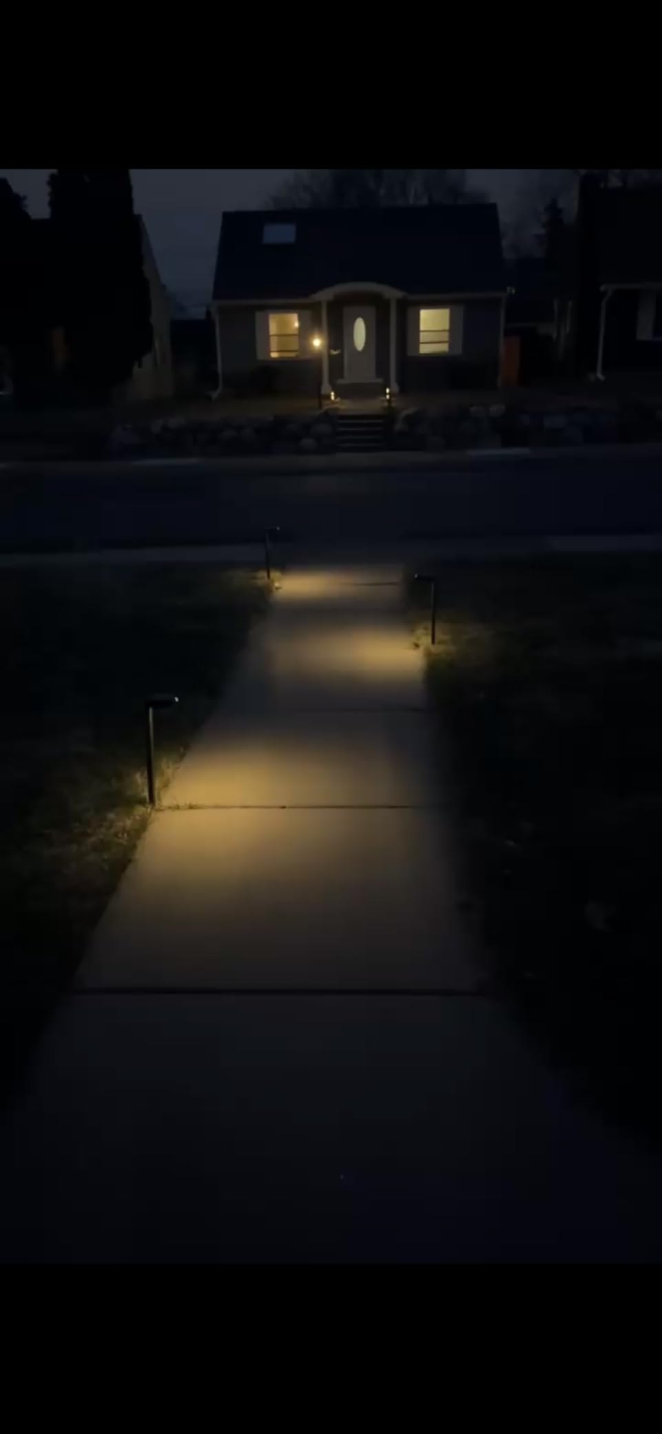XMCOSY+ Solar Pathway Lights with Motion Sensor 6 Pack, 300LM Metal Solar Lights Outdoor Waterproof, 3 Modes Landscape Lighting for Garden, Backyard, Outside, Path (Warm/Cool White) customer photo 1