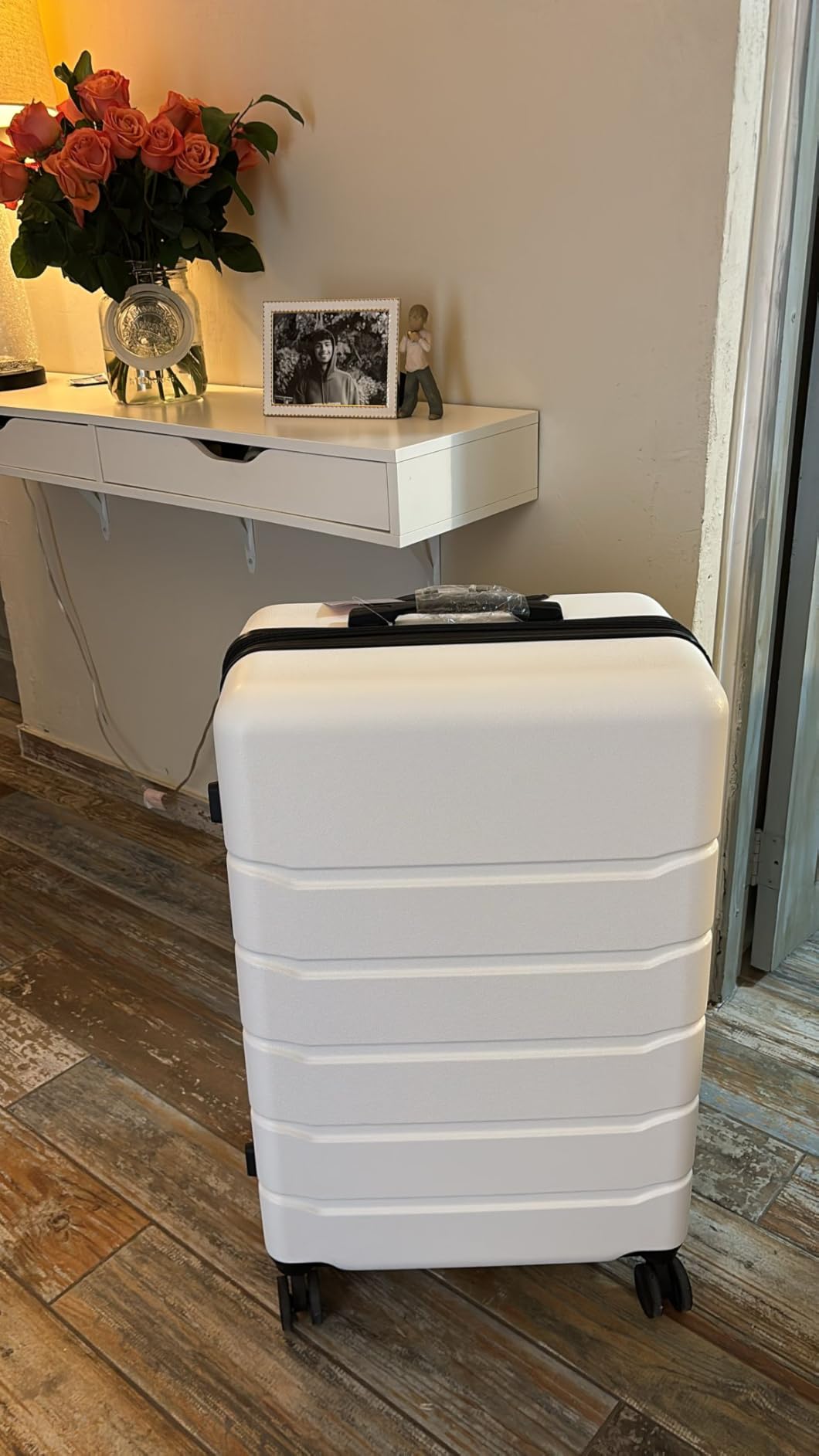 OLIXIS 3-Piece Suitcase Set, Hardside Luggages with Spinner Wheels, Lightweight ABS Hard Shell Travel Luggage, Expandable Carry-On Suitcase with TSA Approved Lock - Pink (20+24+28 Inch) customer photo 2