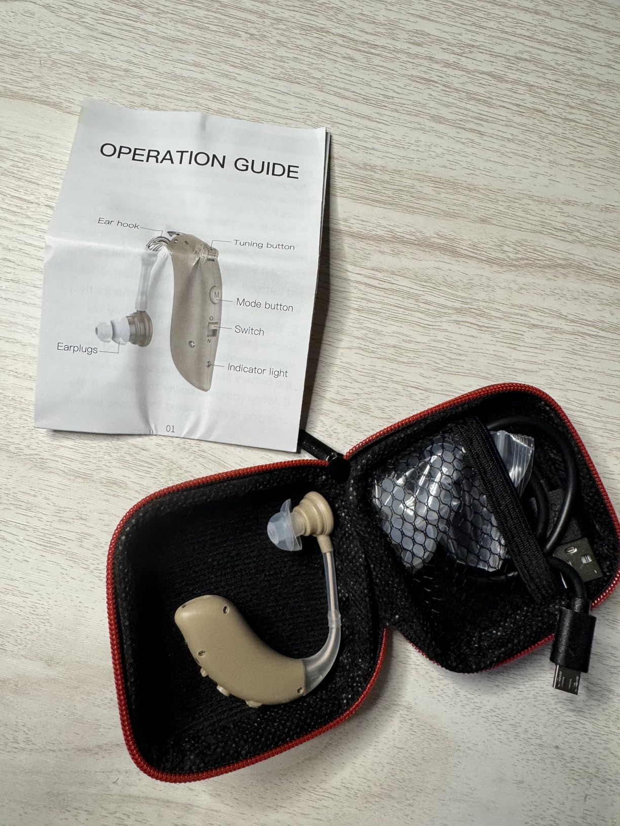 OTC Hearing Aids Rechargeable for Seniors, Lightweight Hearing Amplifiers for Adults with Intelligent Noise Reduction, Portable Behind-the-Ear Hearing Aid Headphones Comfortable Wearing customer photo 2