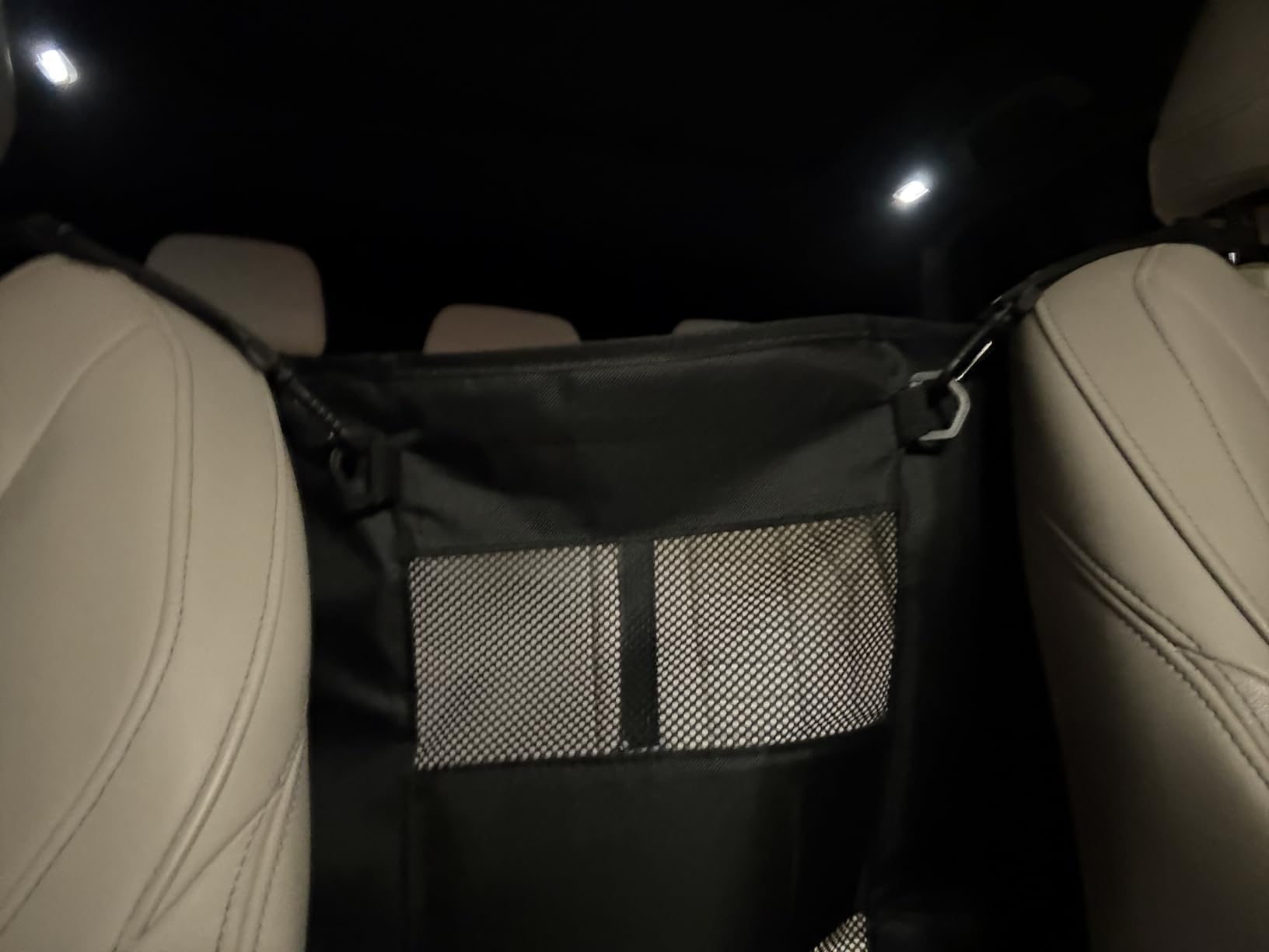 Dog Car Backseat Barrier - Padded Durable Nylon Net Pet Barrier with Mesh Windows | Vehicle Travel Dog Fence, Universal Fit for All Cars, SUVs & Trucks, Easy to Install and Adjust customer photo 1